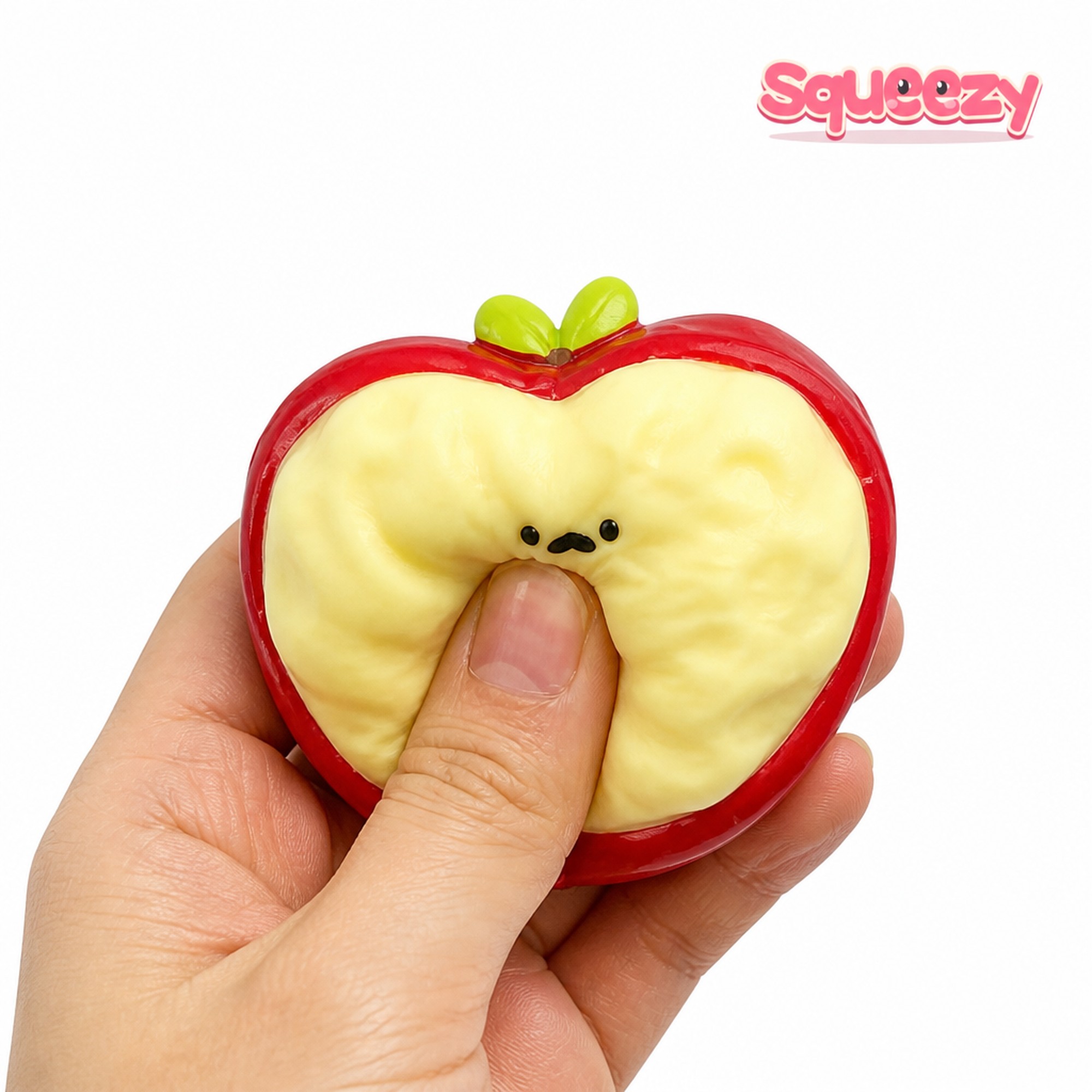Apple Cream Squishy being squeezed
