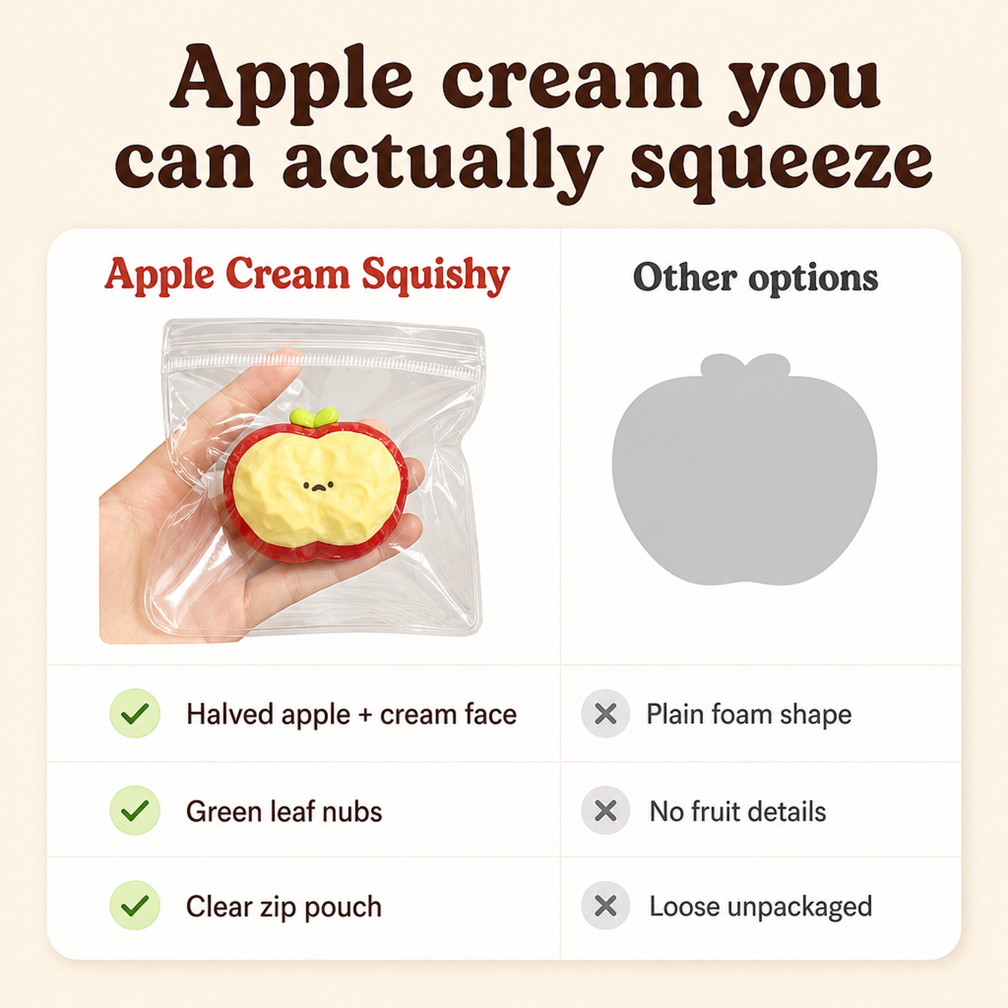 Apple Cream Squishy compared with other options