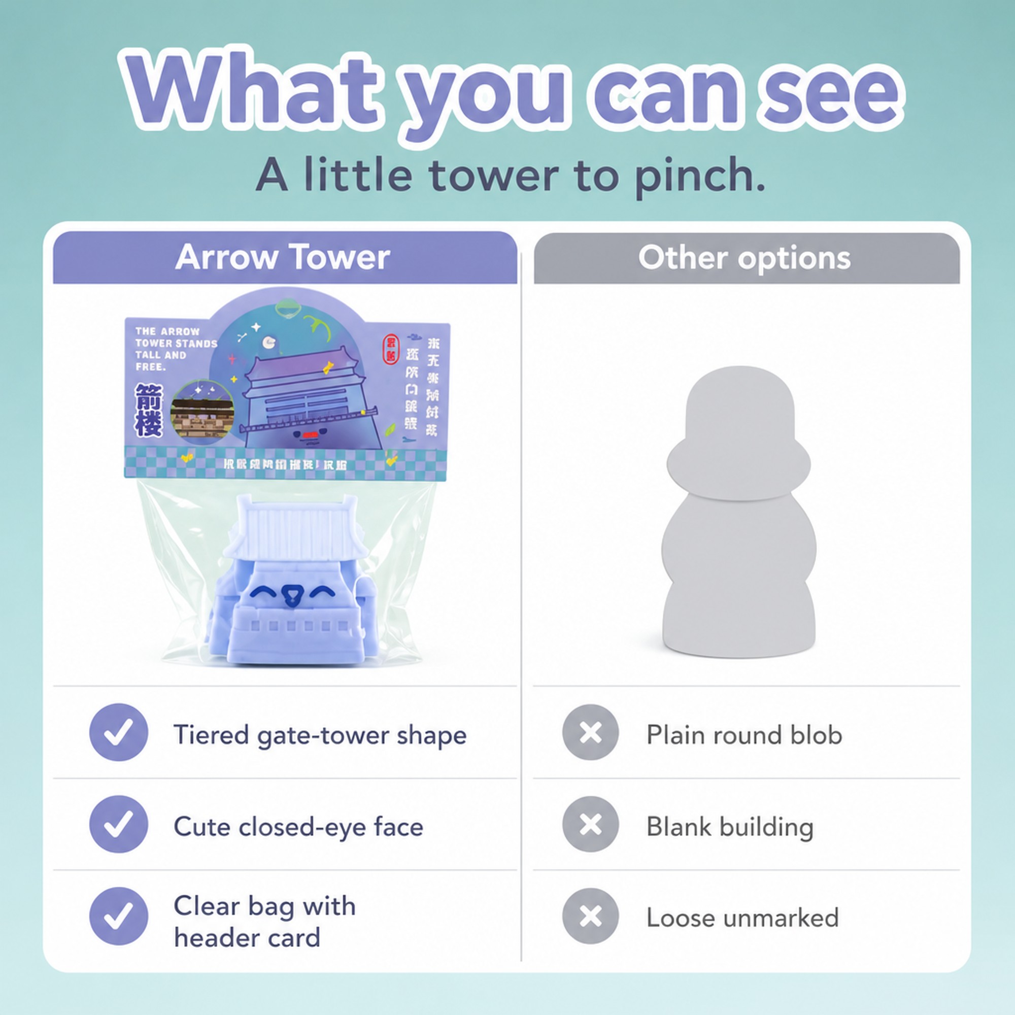 Arrow Tower Squishy compared with other options