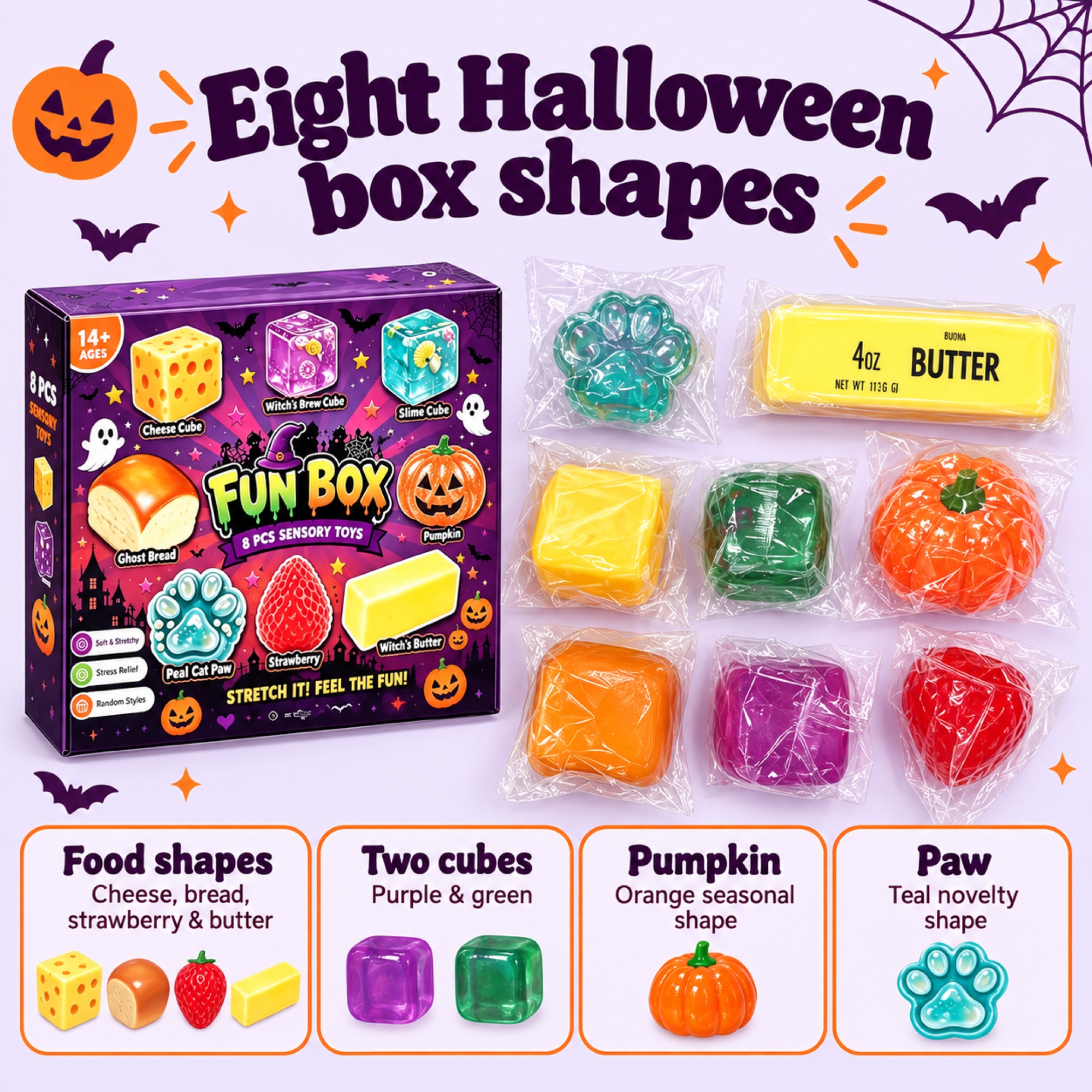 Halloween Squishy Fun Box – 8-Piece Mystery Set — alternate view