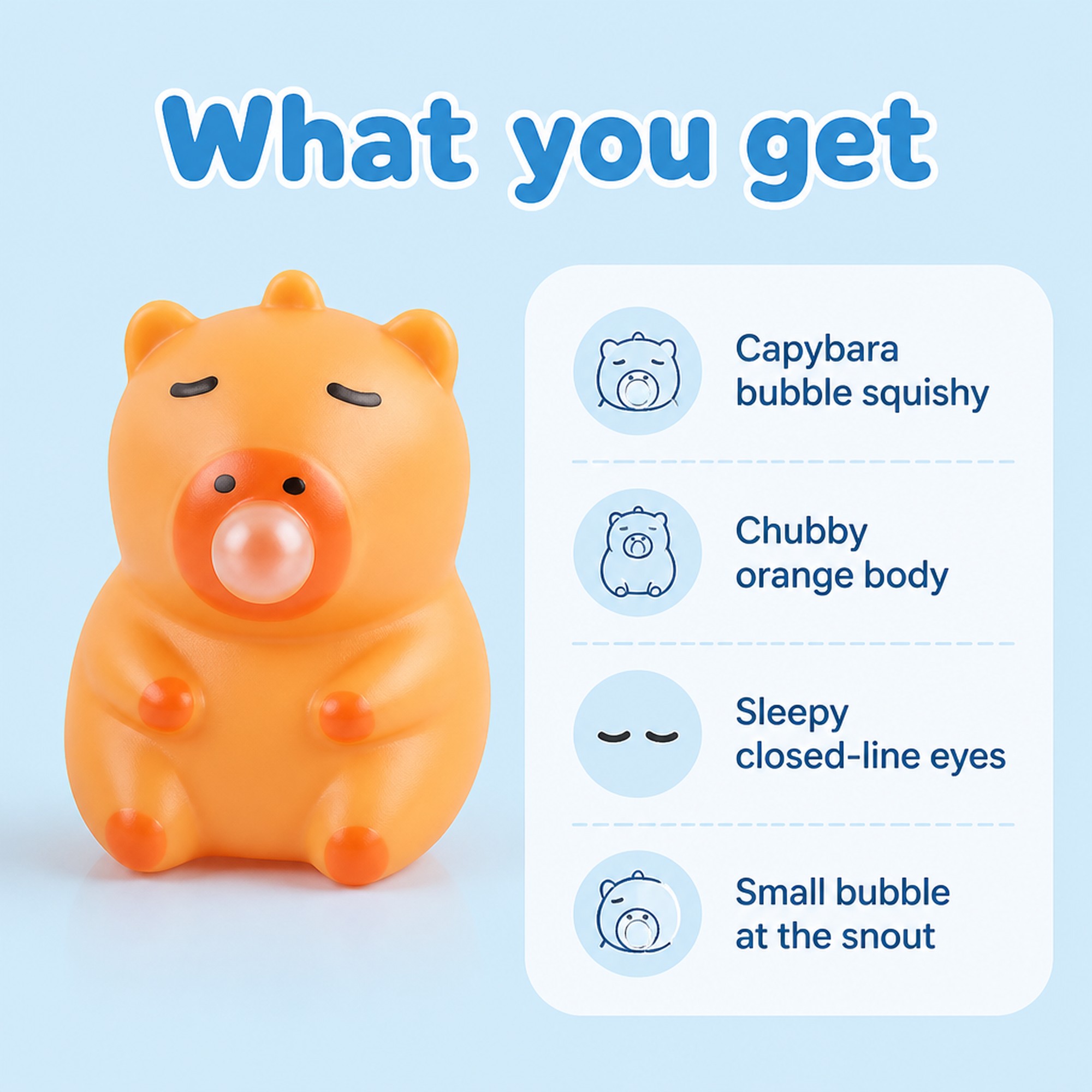 Capybara Bubble Squishy at a glance