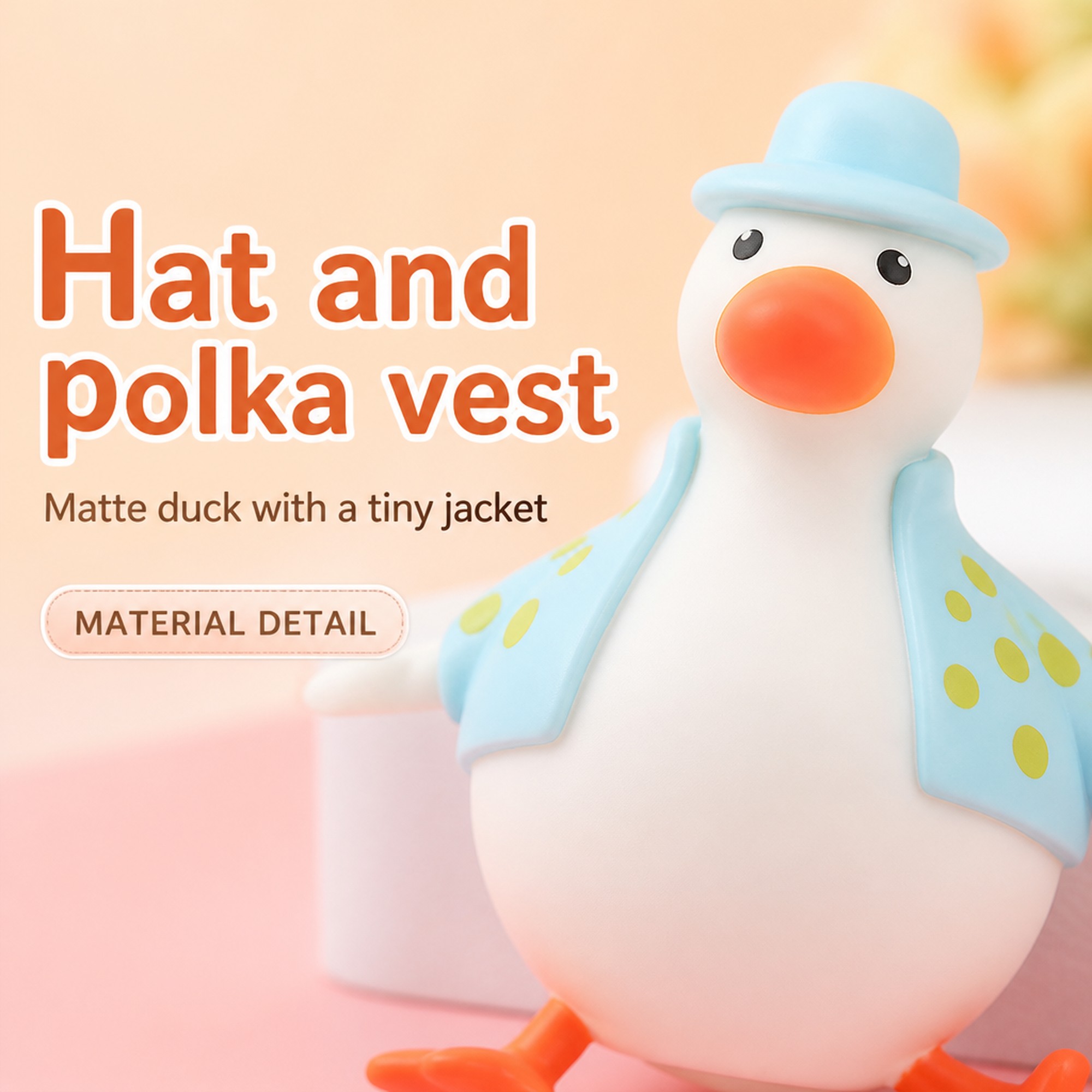 Duck hat and polka vest