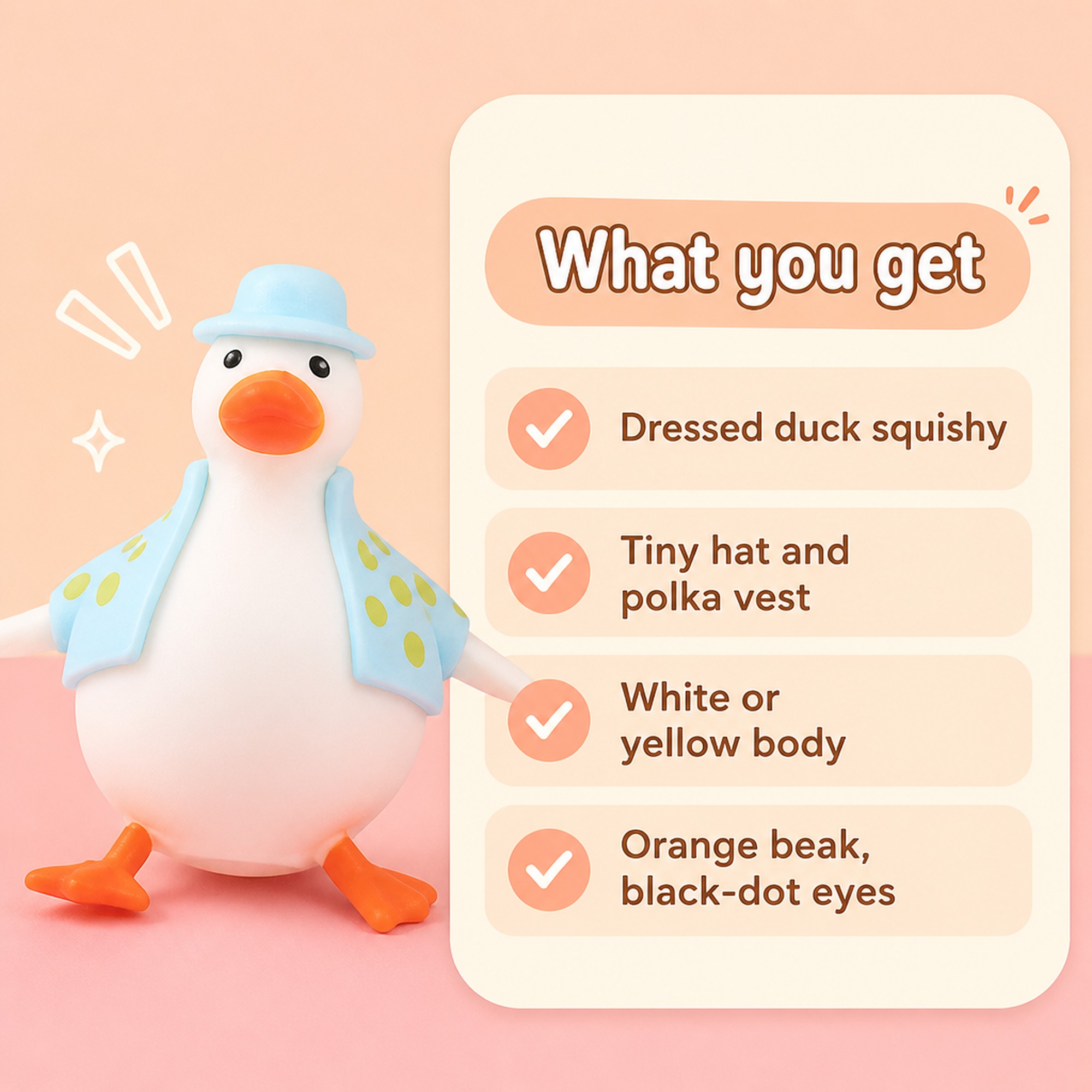 Dressed Duck Squishy at a glance