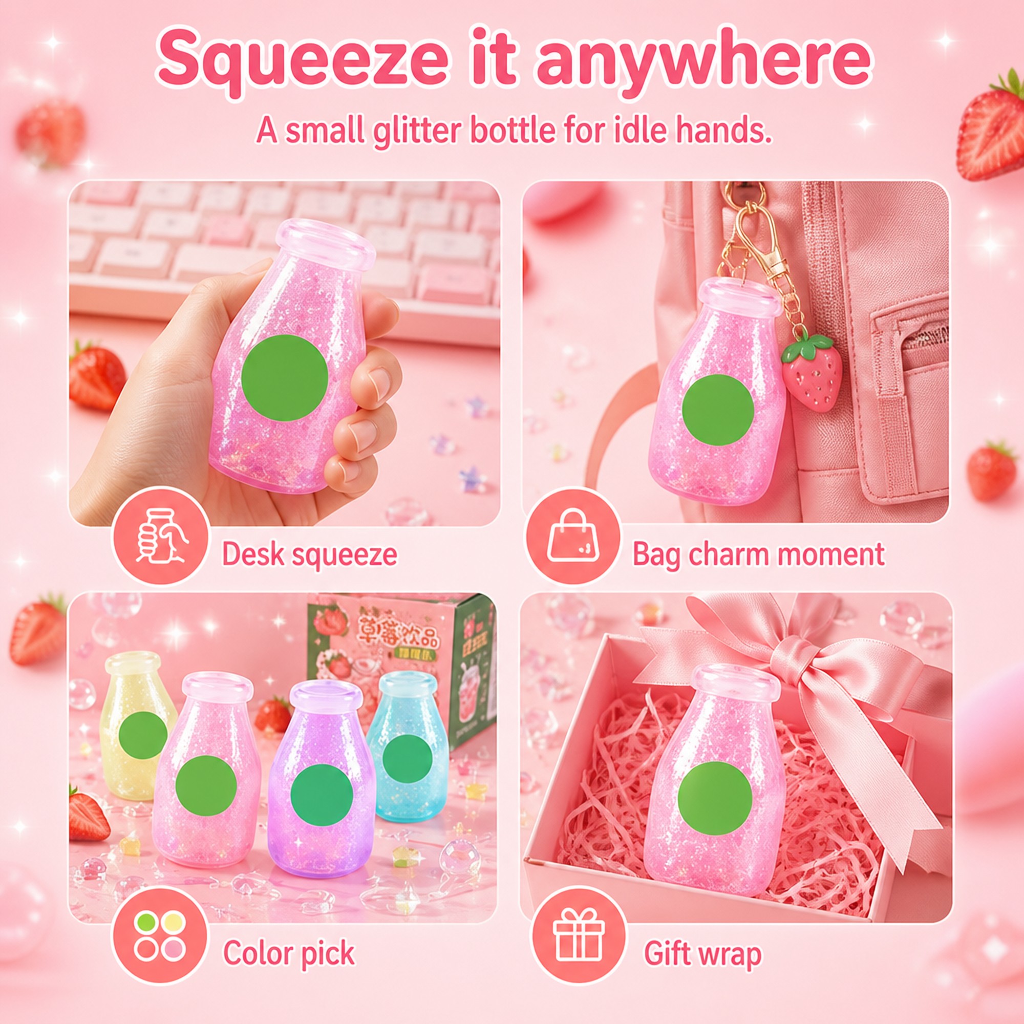 Glitter Drink Squishy use occasions