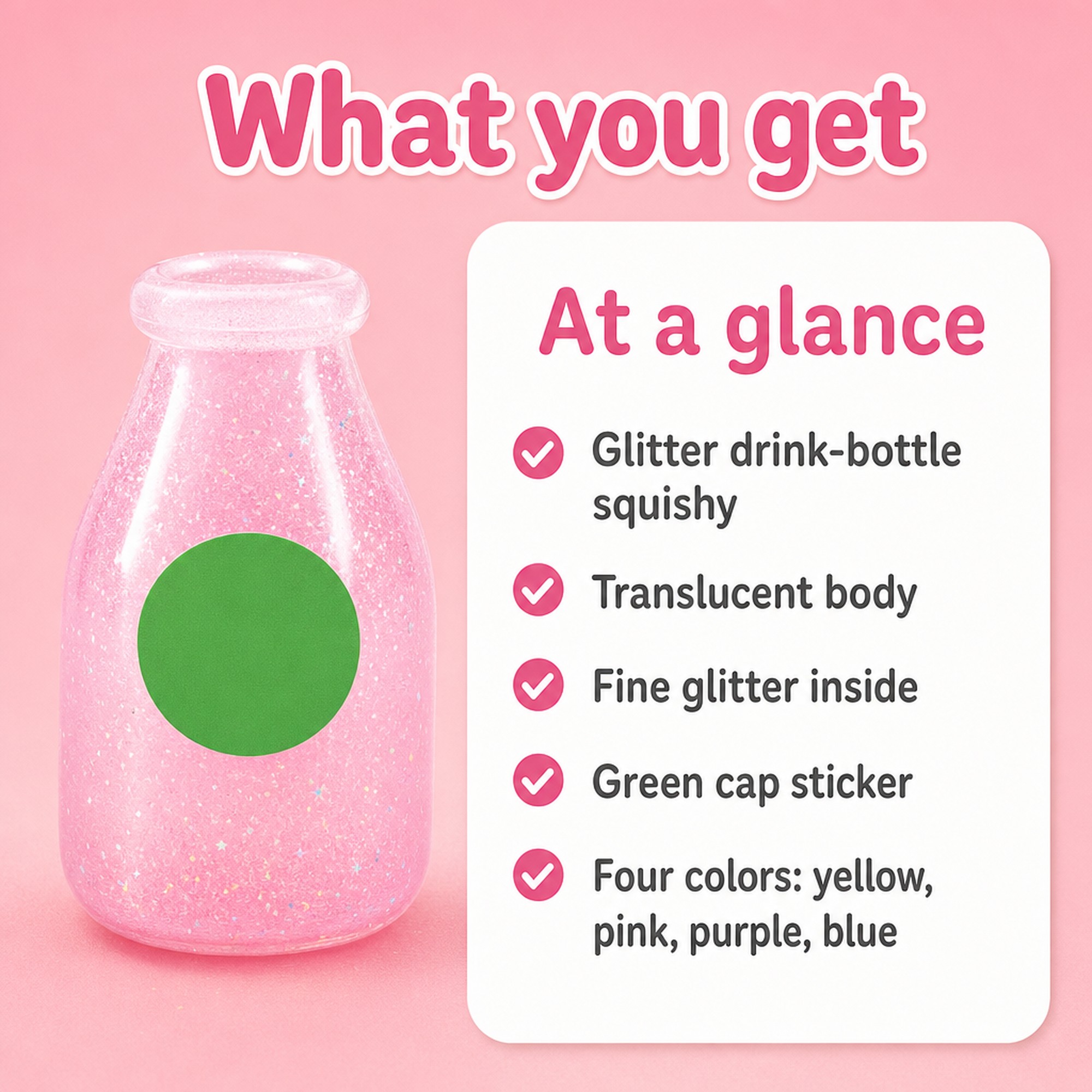 Glitter Drink Squishy at a glance