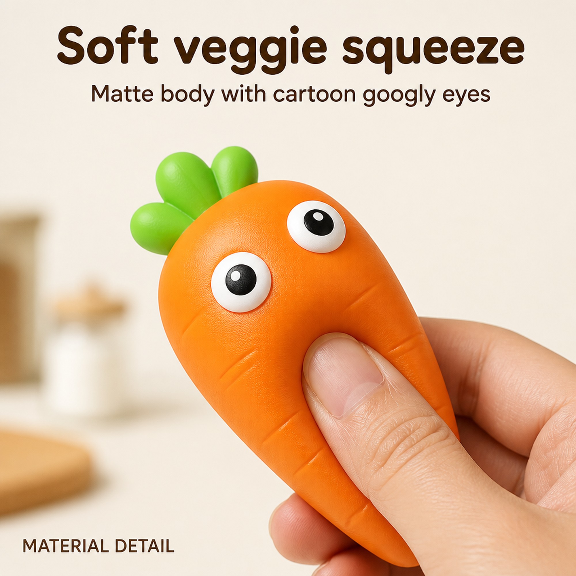 Googly Veggie squeeze texture