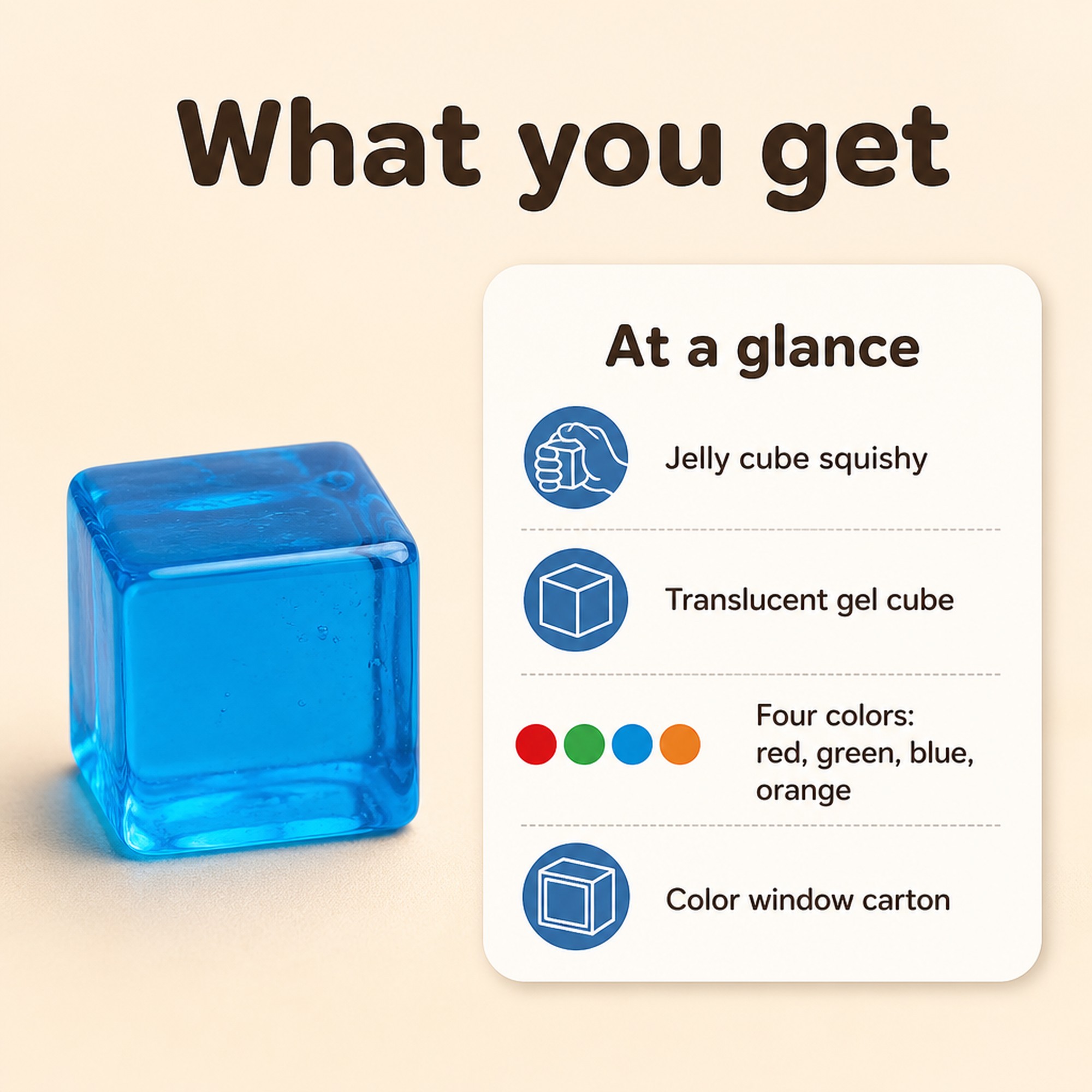Jelly Cube Squishy at a glance