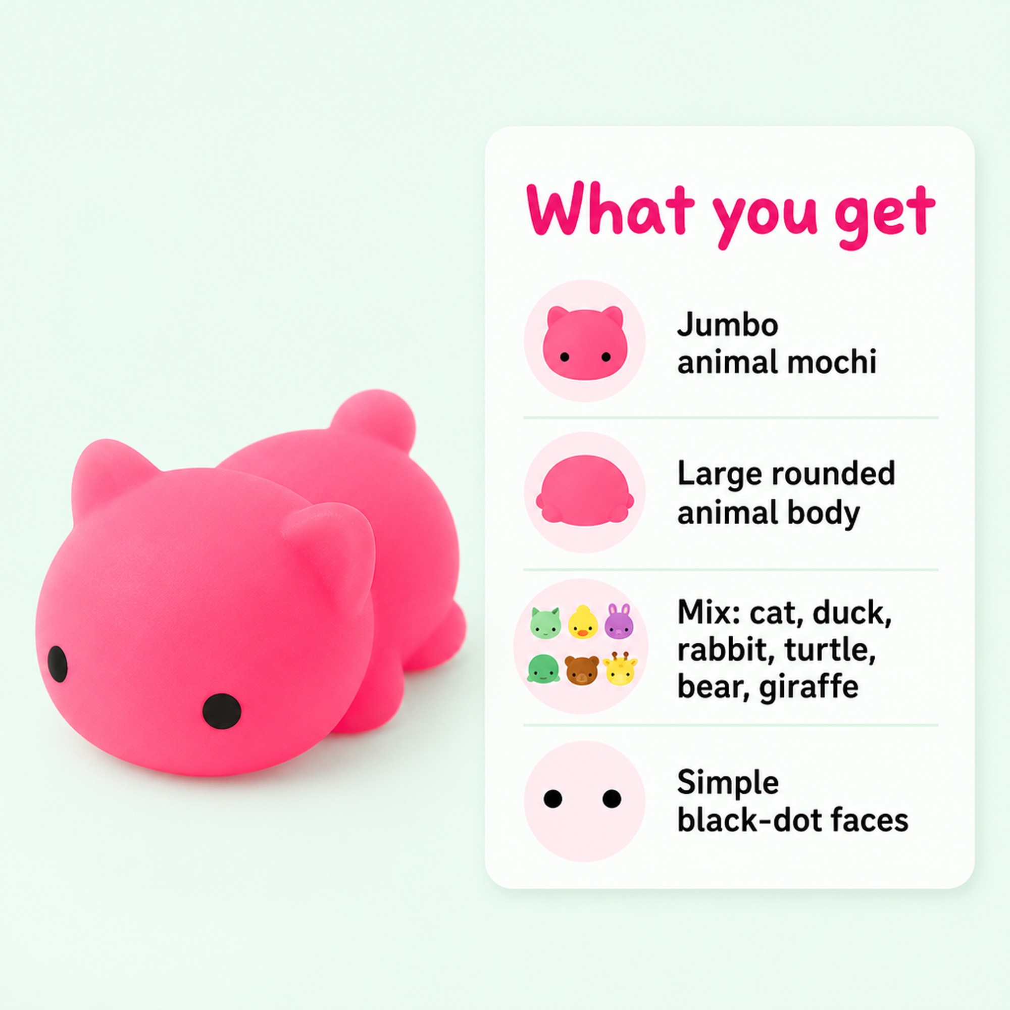 Jumbo Animal Mochi at a glance