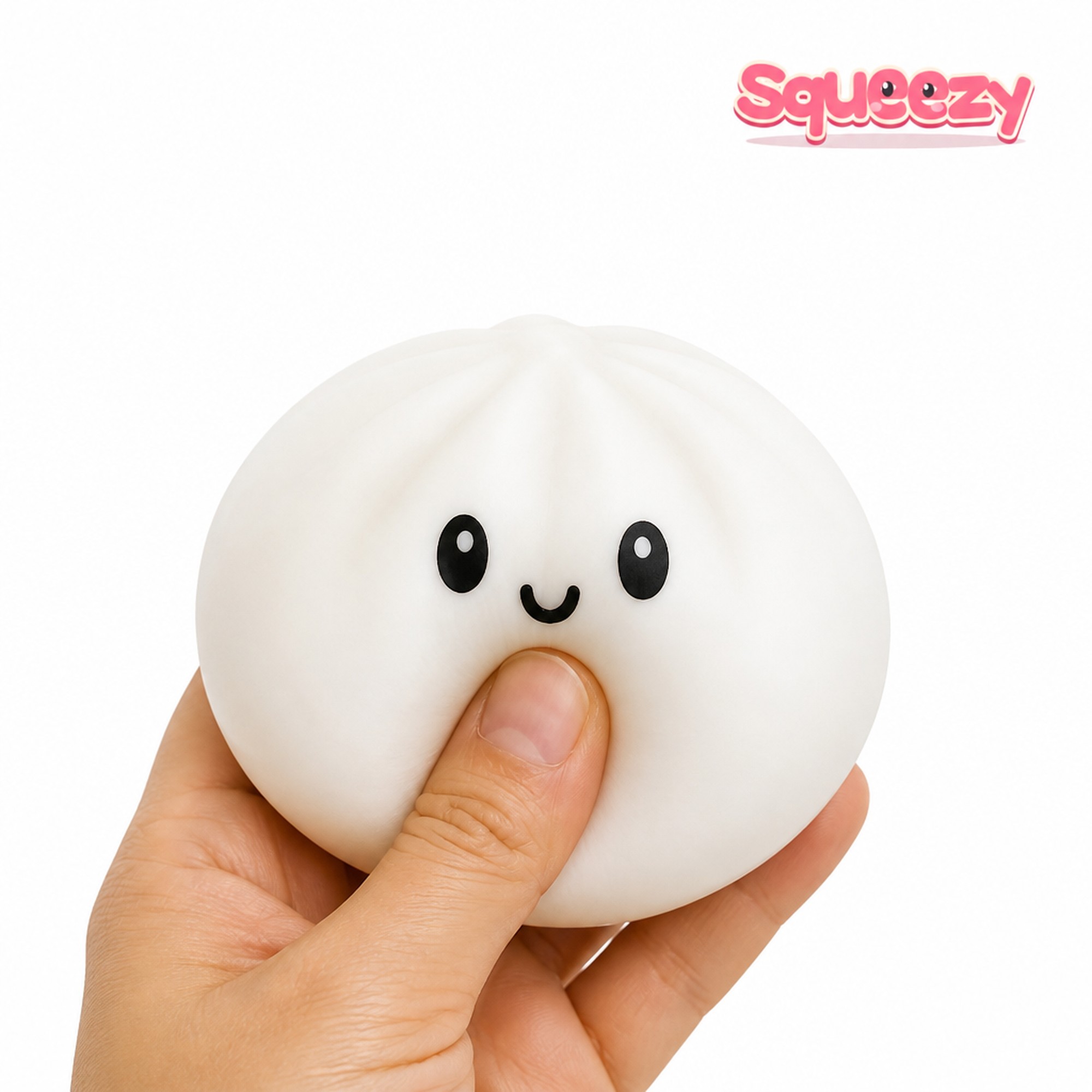 Jumbo Bao Squishy being squeezed