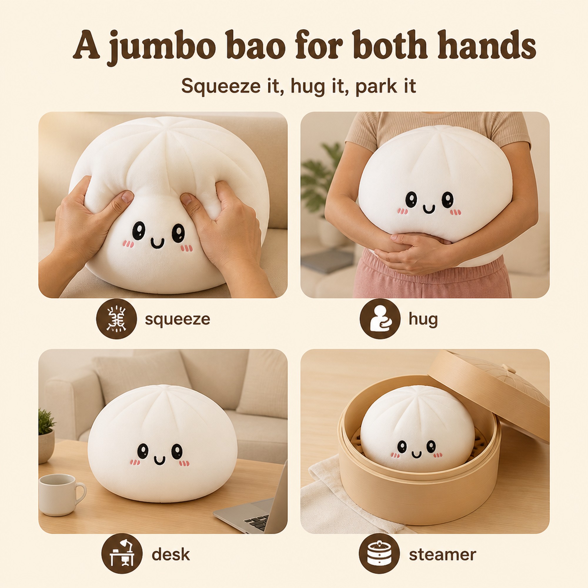 Jumbo Bao Squishy use occasions