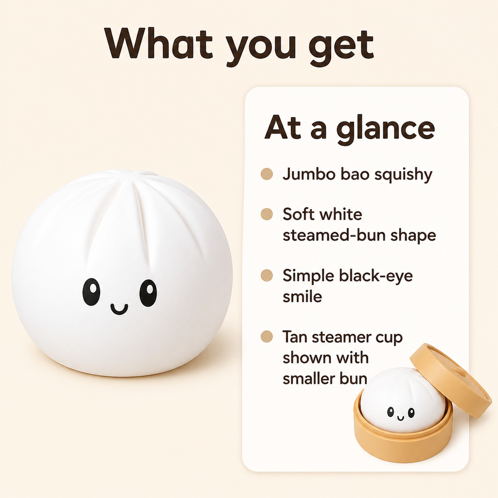 Jumbo Bao Squishy at a glance