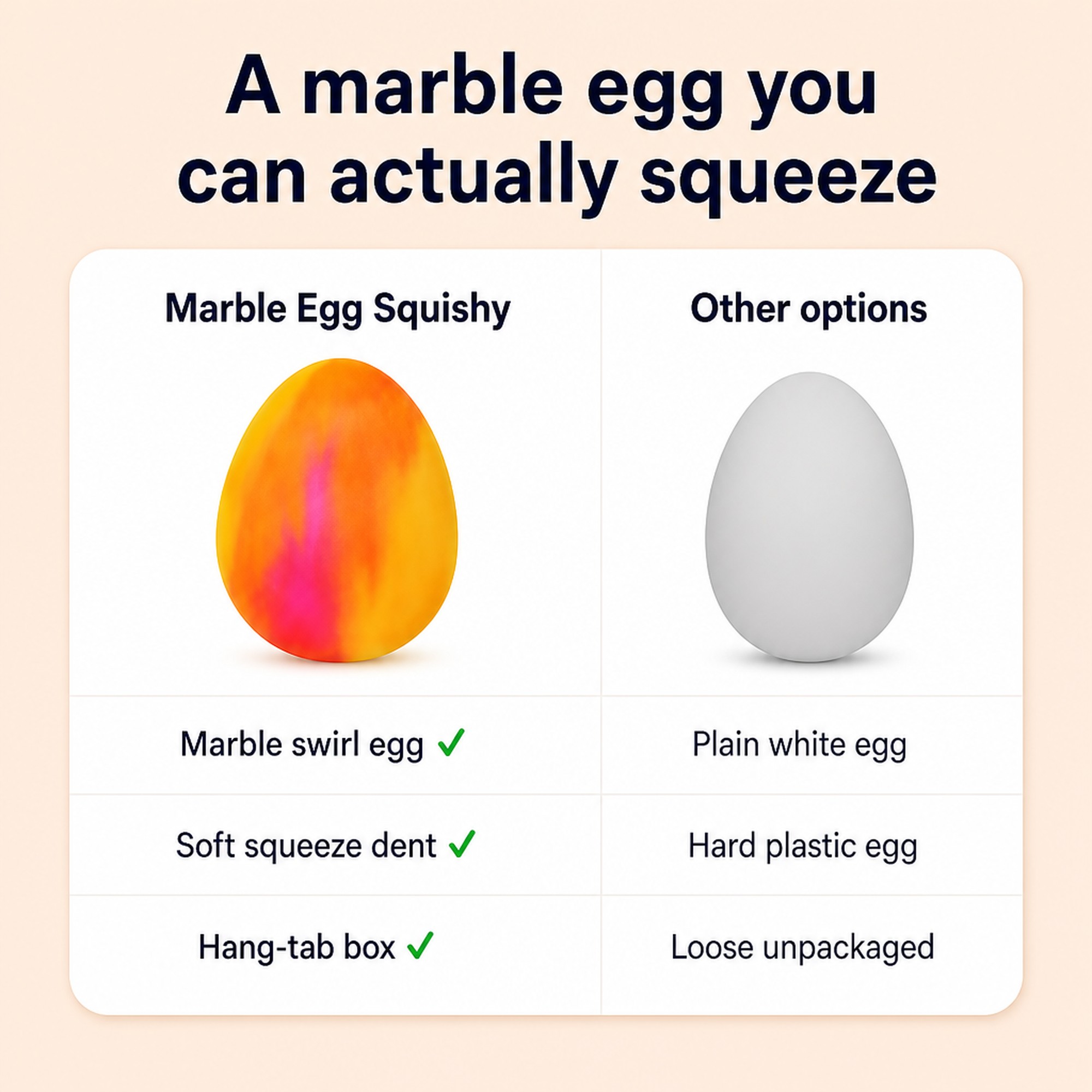 Marble Egg Squishy compared with other options