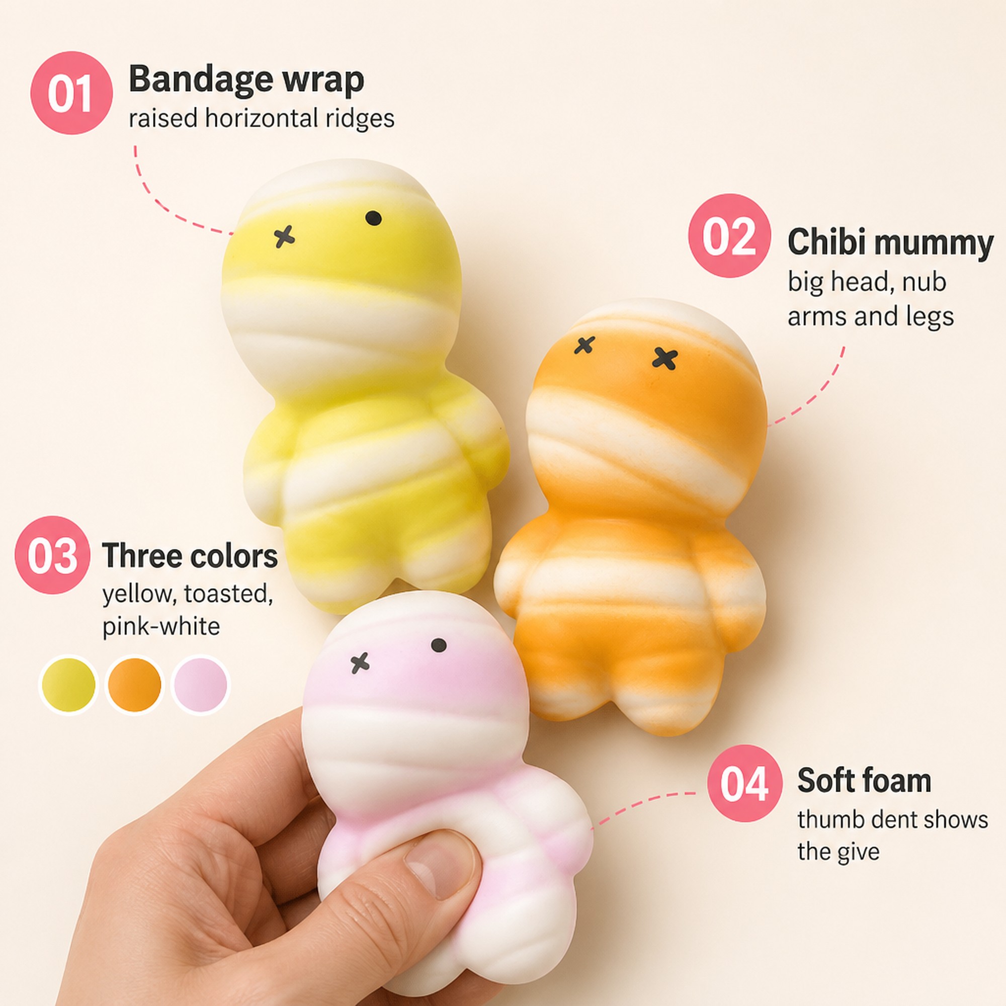 Mummy squishy features
