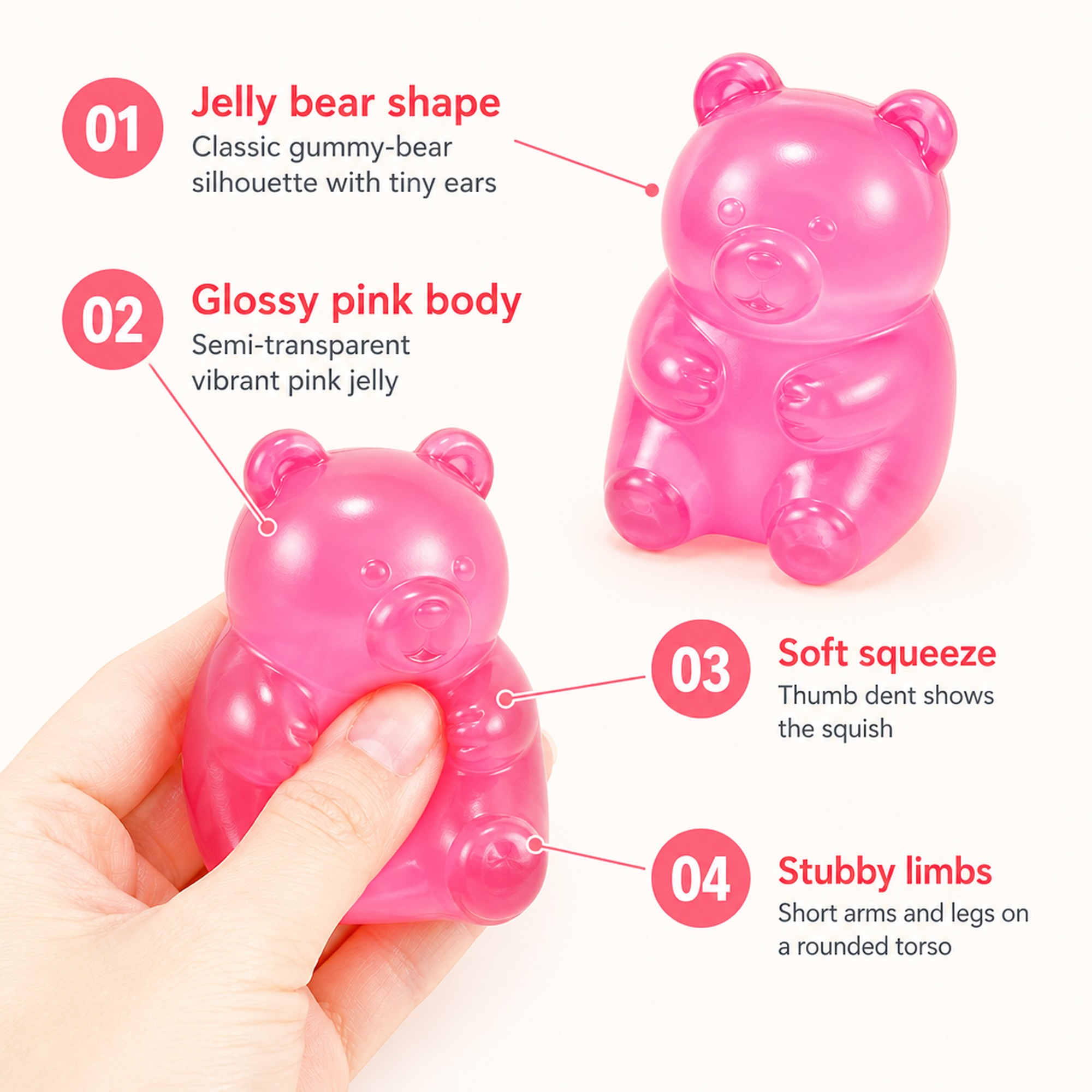 Pink Gummy Bear features