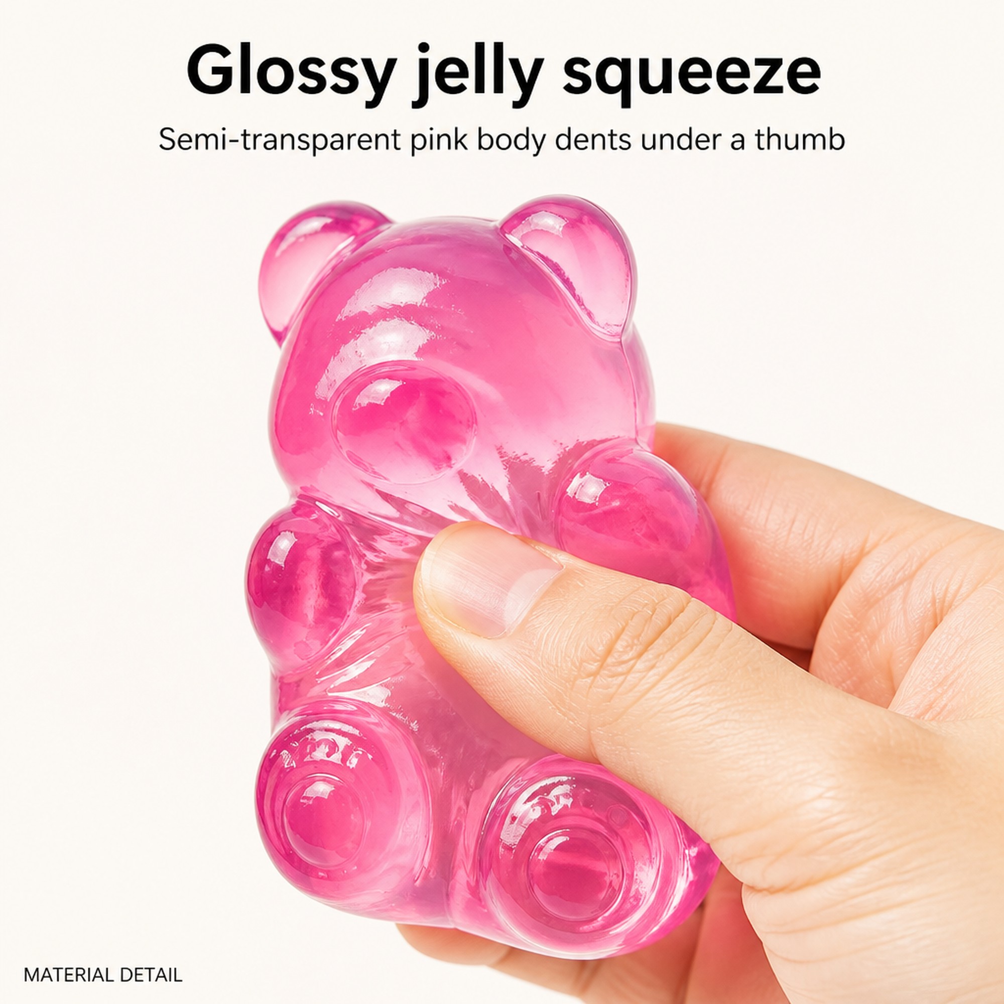 Pink Gummy Bear jelly squeeze