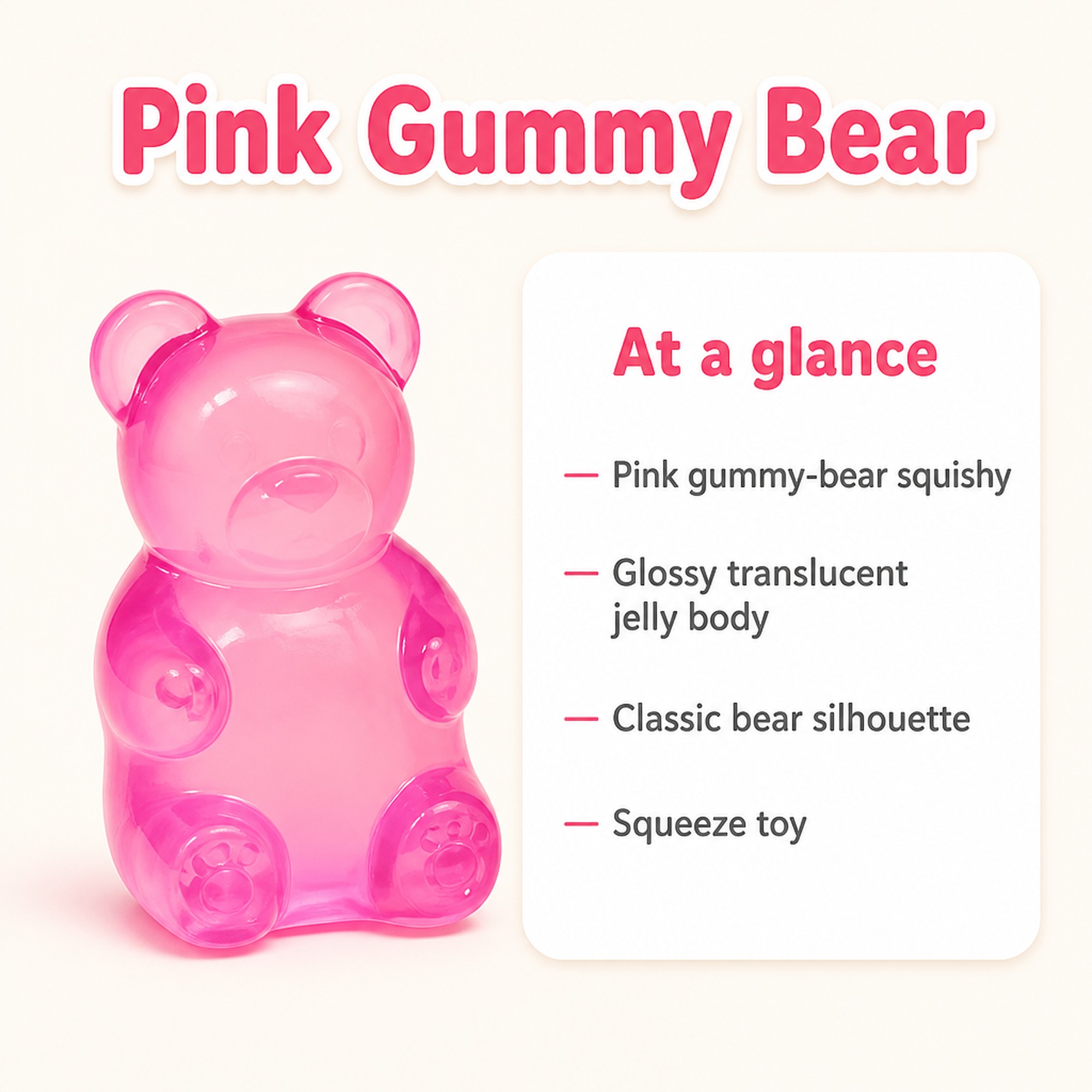 Pink Gummy Bear at a glance