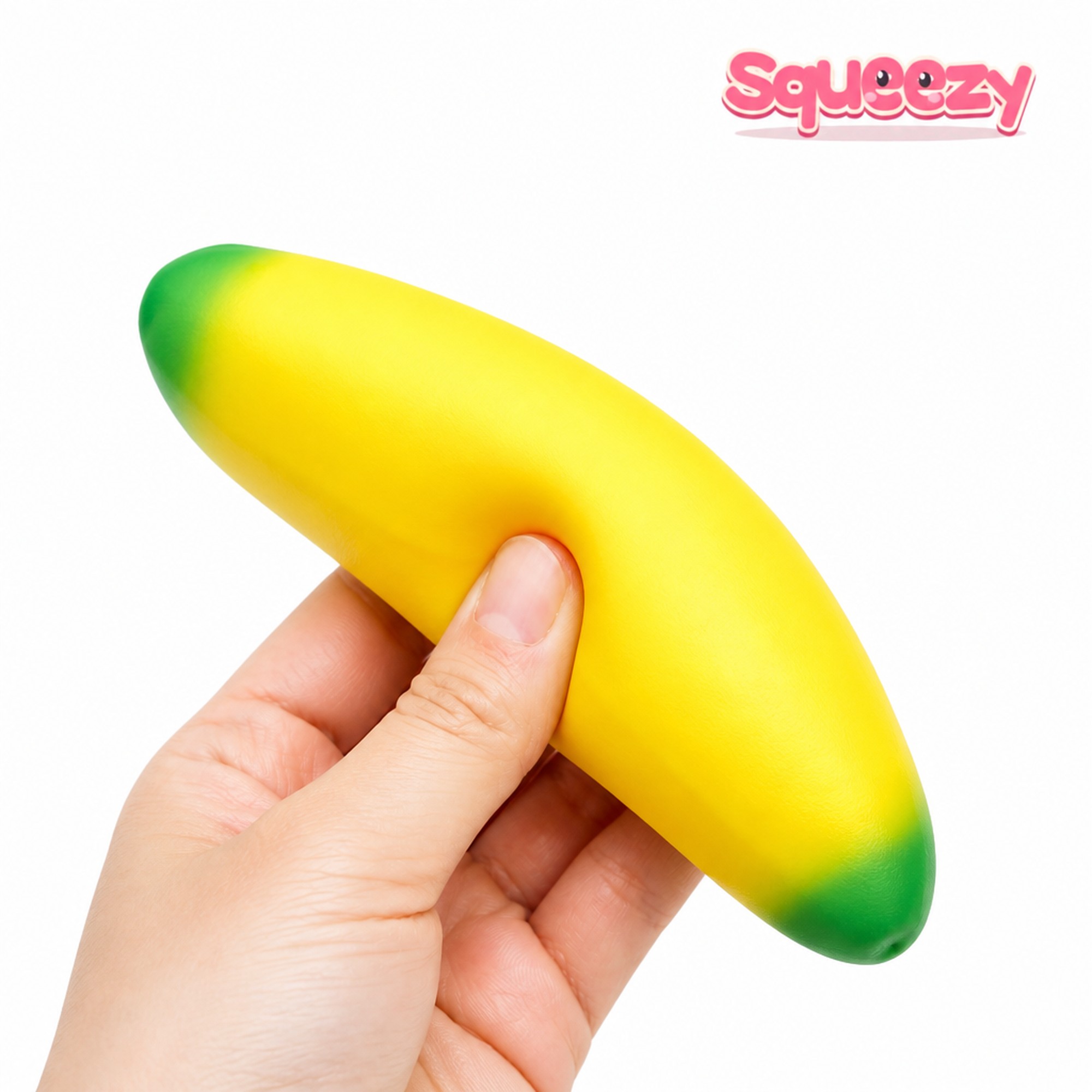 Jumbo Banana being squeezed