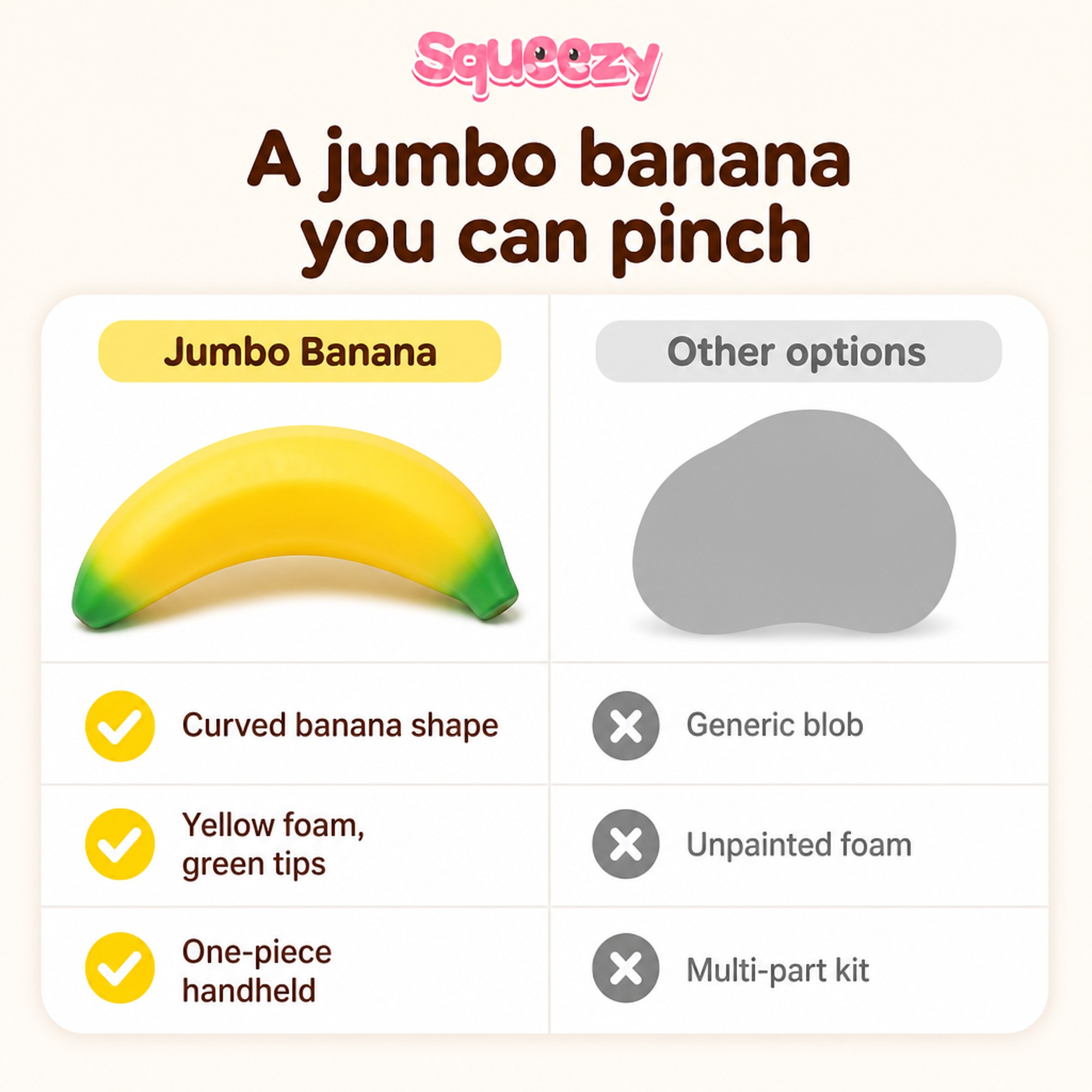 Jumbo Banana compared with other options