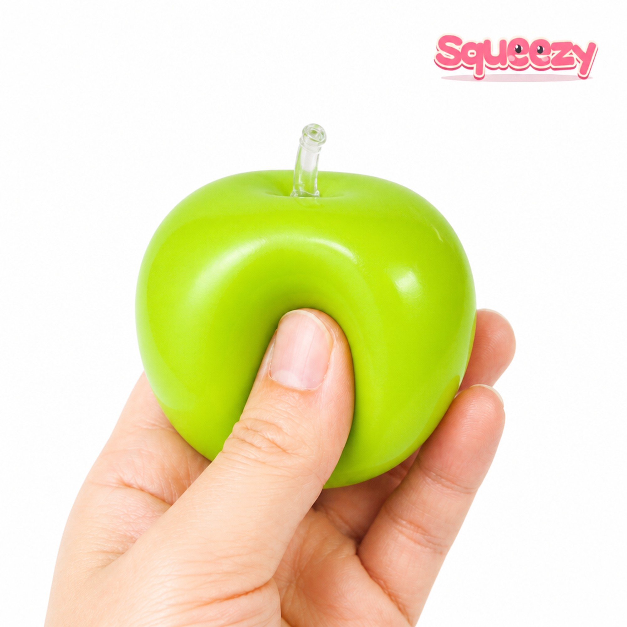 Green Apple Slush being squeezed