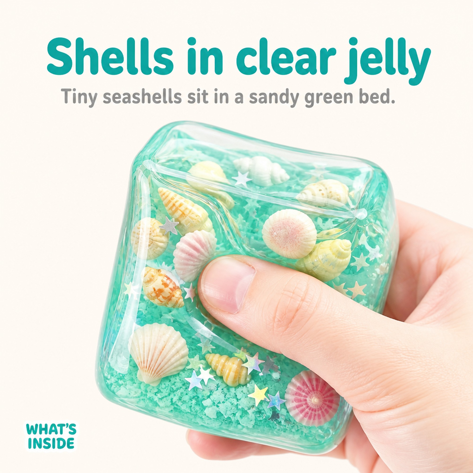 Ocean Shell Cube shells inside