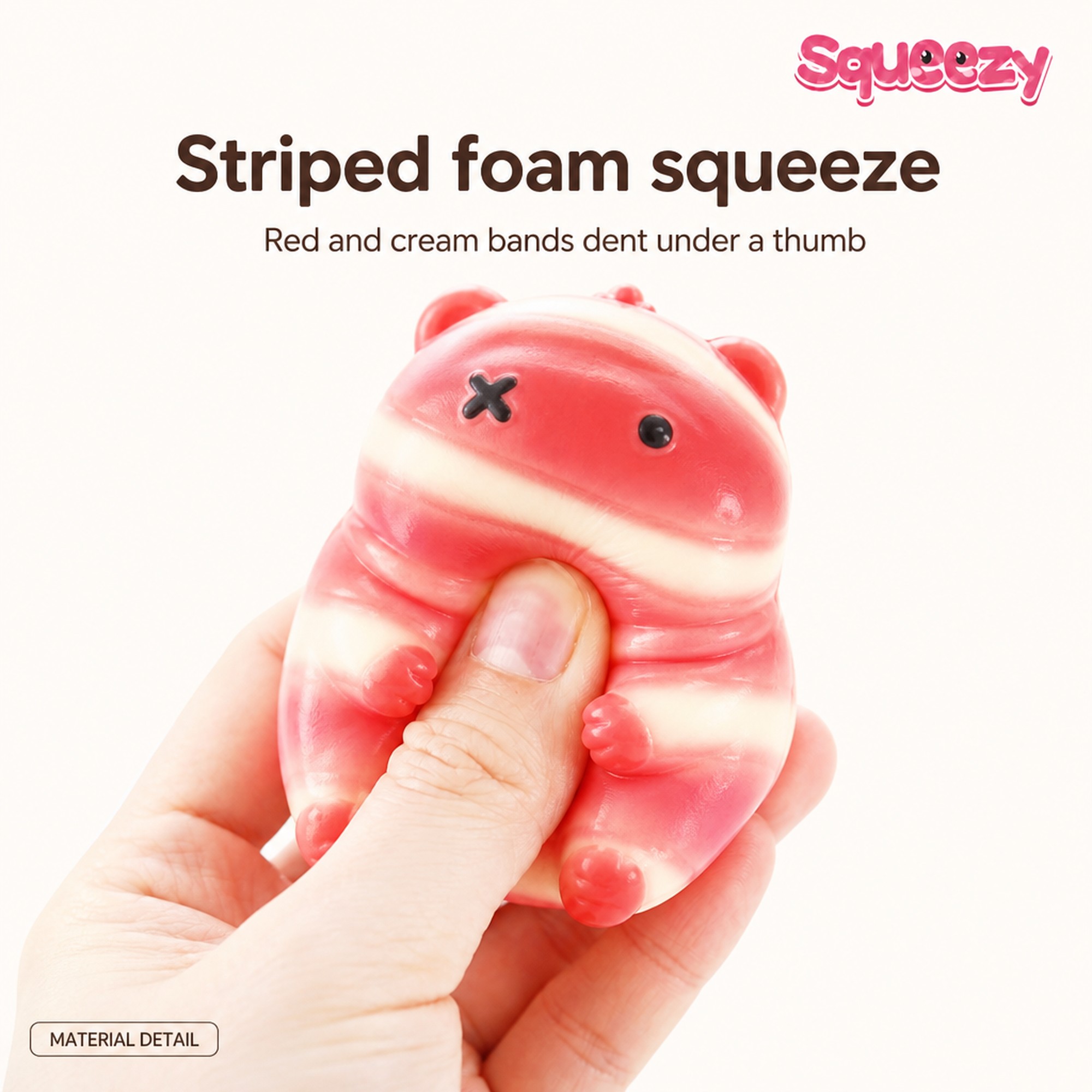 Bacon Chibi stripe squeeze