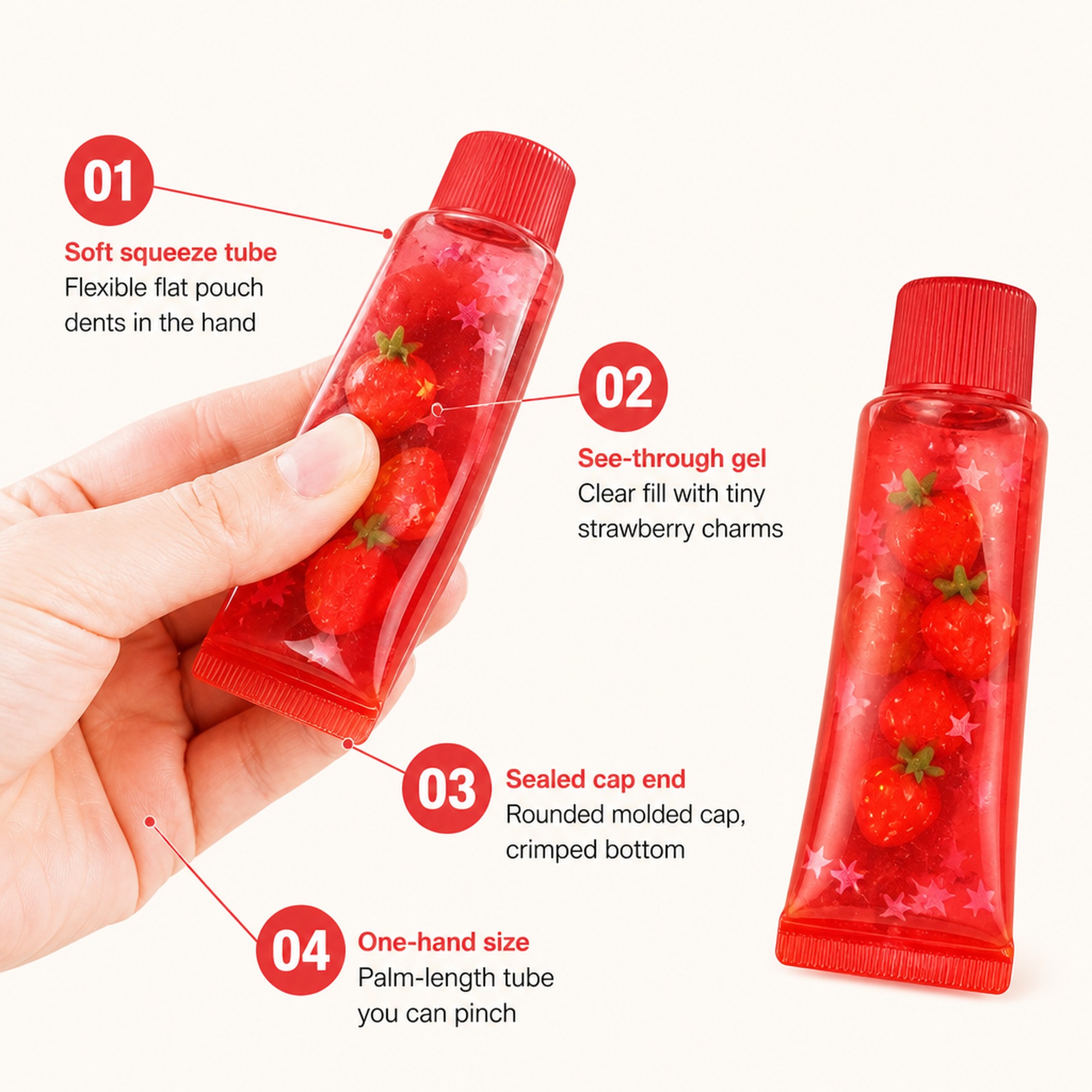 Strawberry Gel Tube features