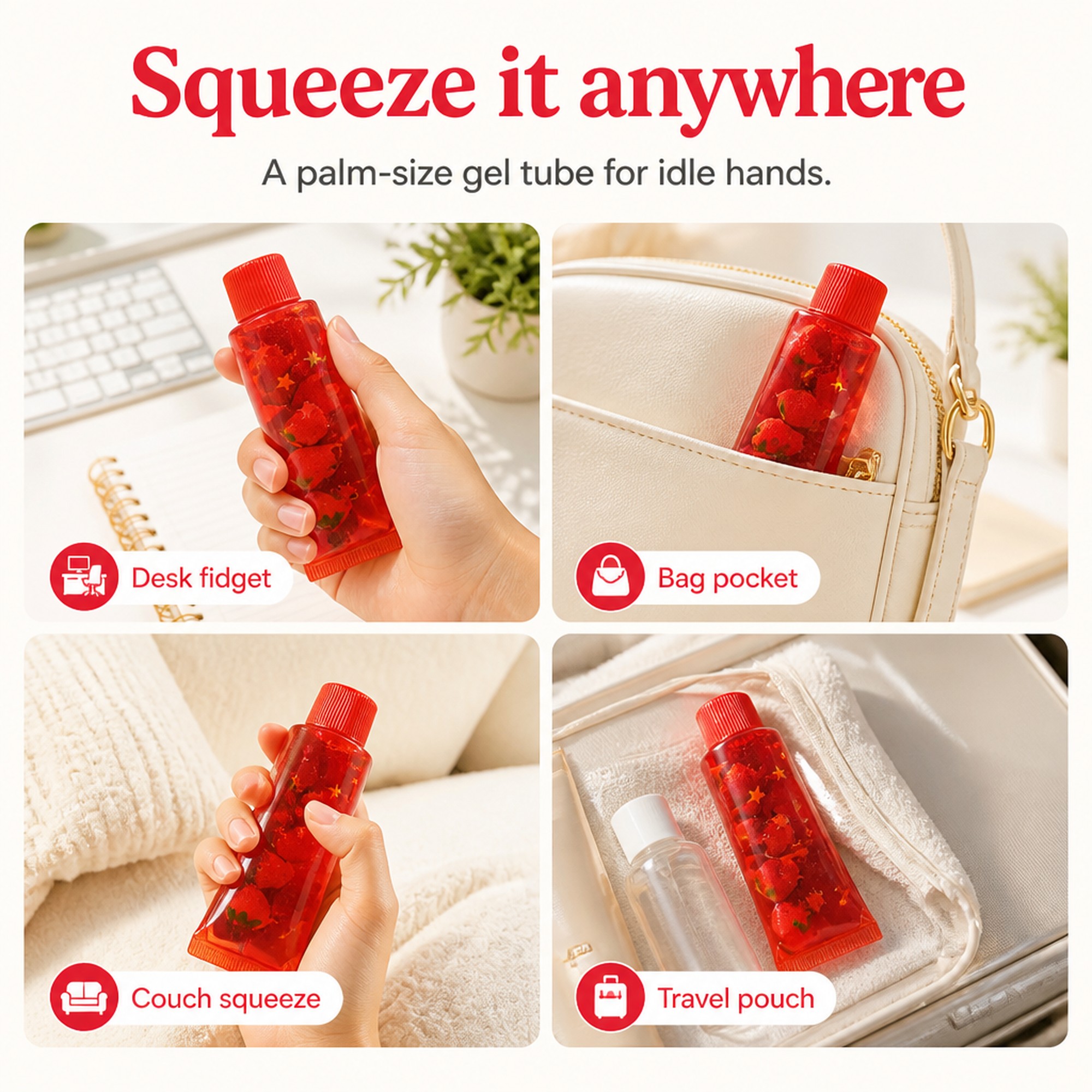 Strawberry Gel Tube use occasions