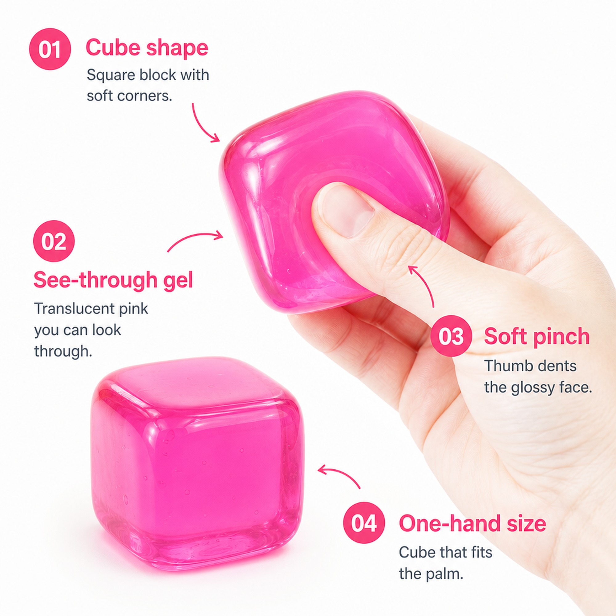 Pink Gel Cube features