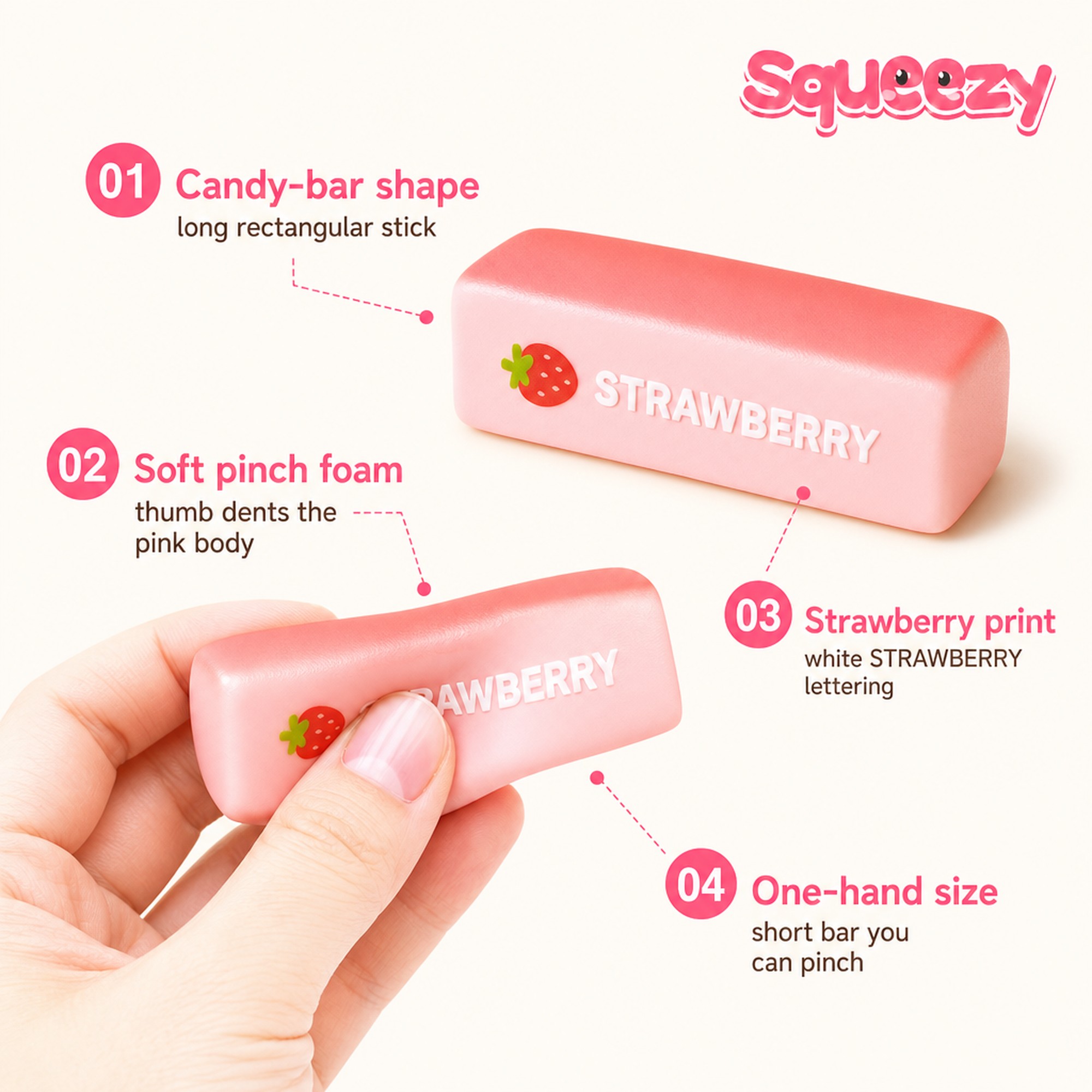 Pink Strawberry Bar features