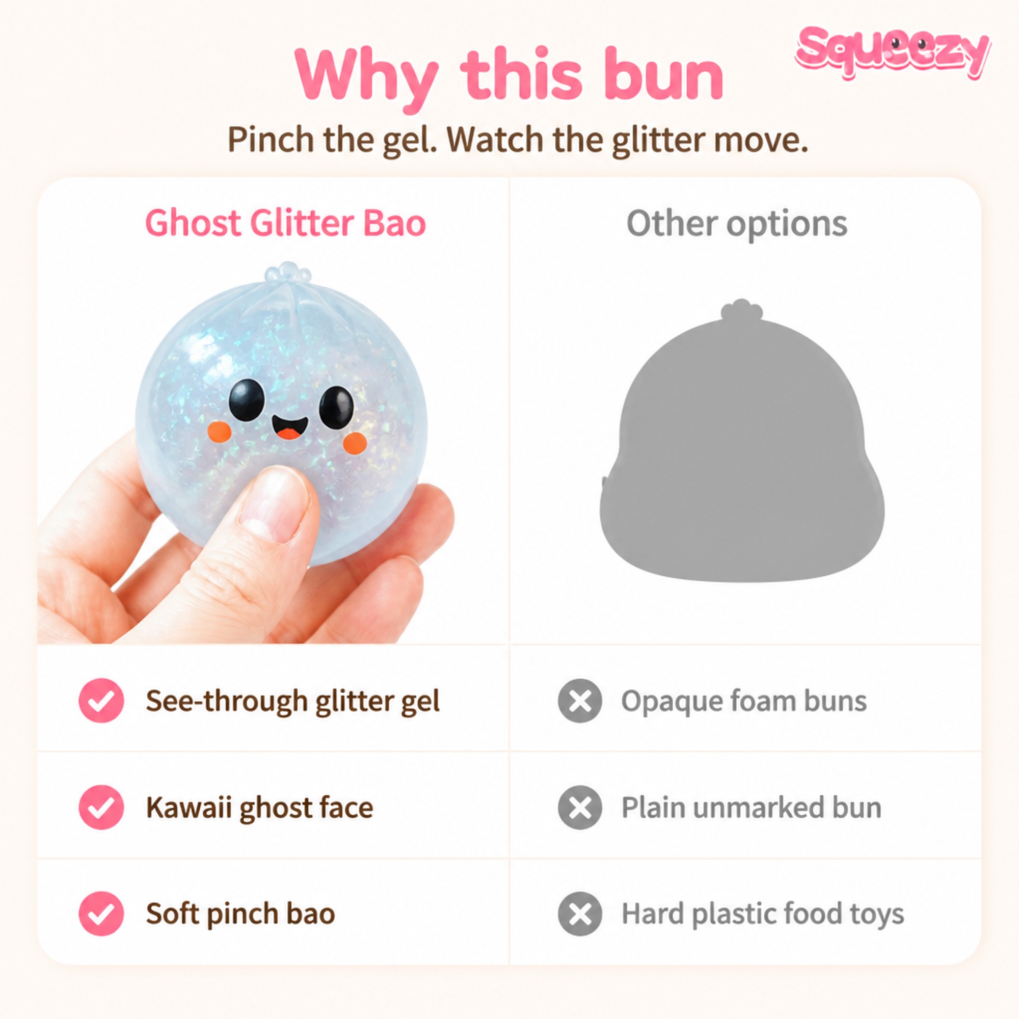 Ghost Glitter Bao compared with other options