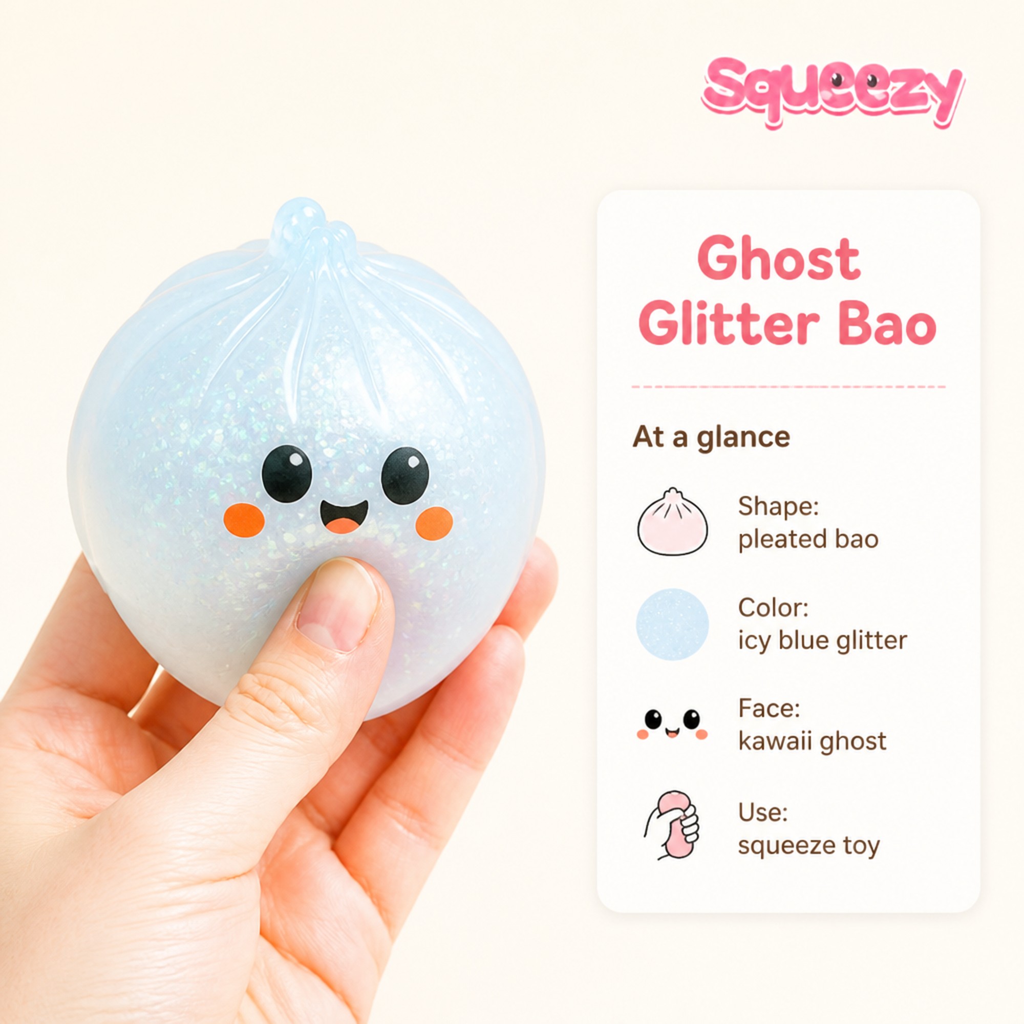 Ghost Glitter Bao at a glance