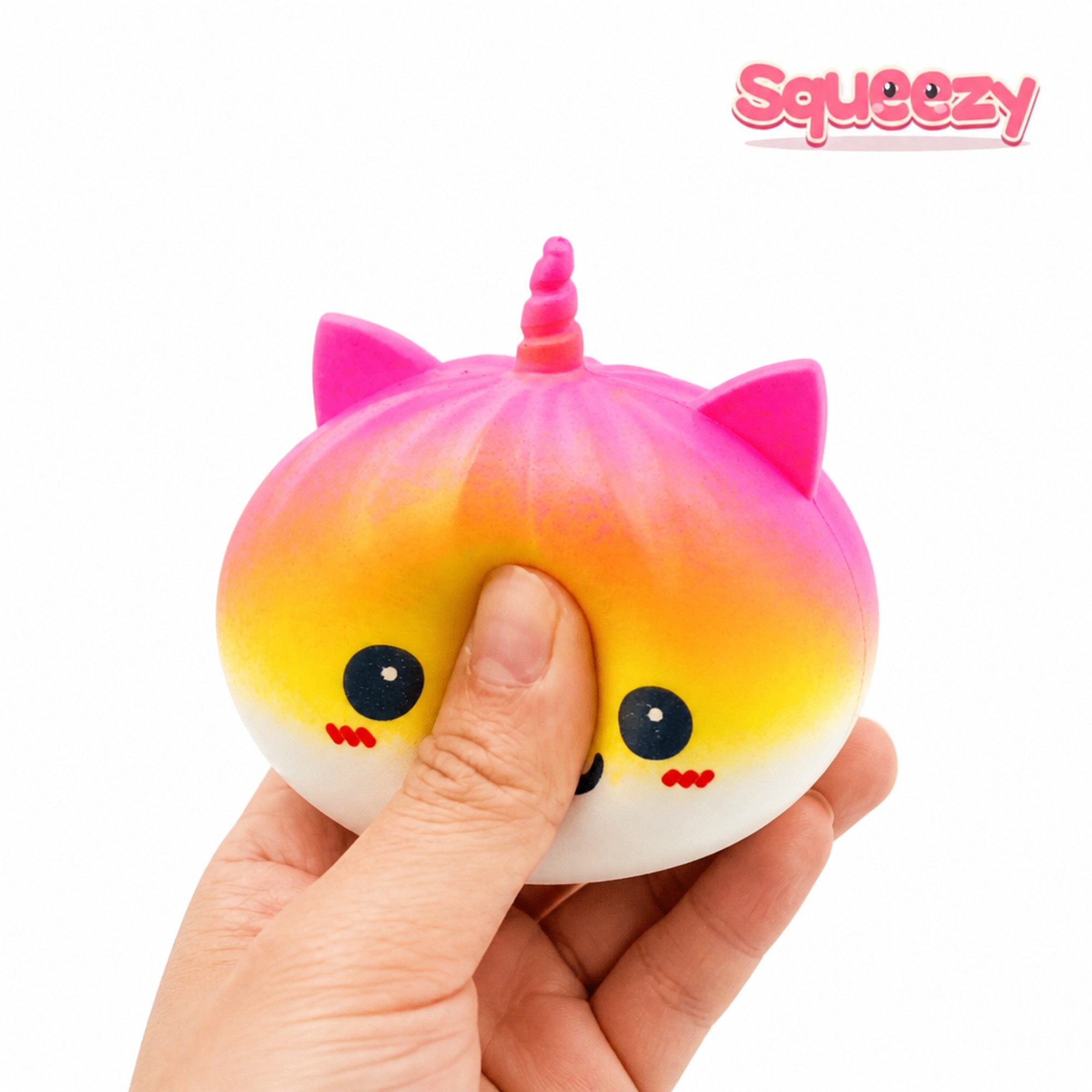 Unicorn Bao being squeezed
