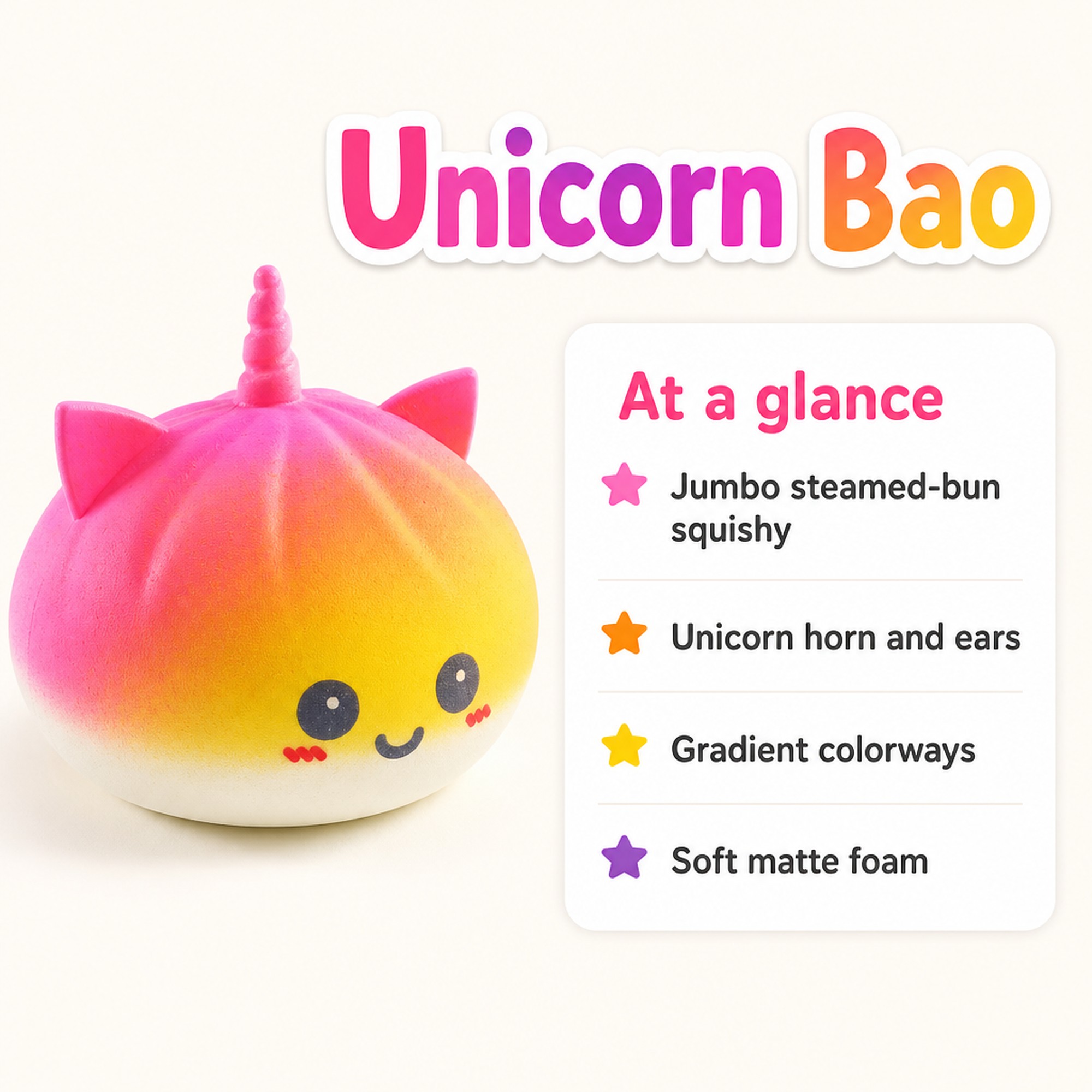 Unicorn Bao at a glance