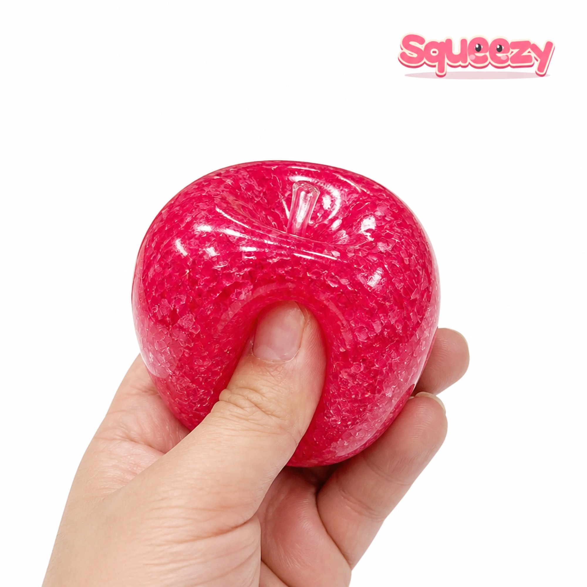 Jelly Apple being squeezed