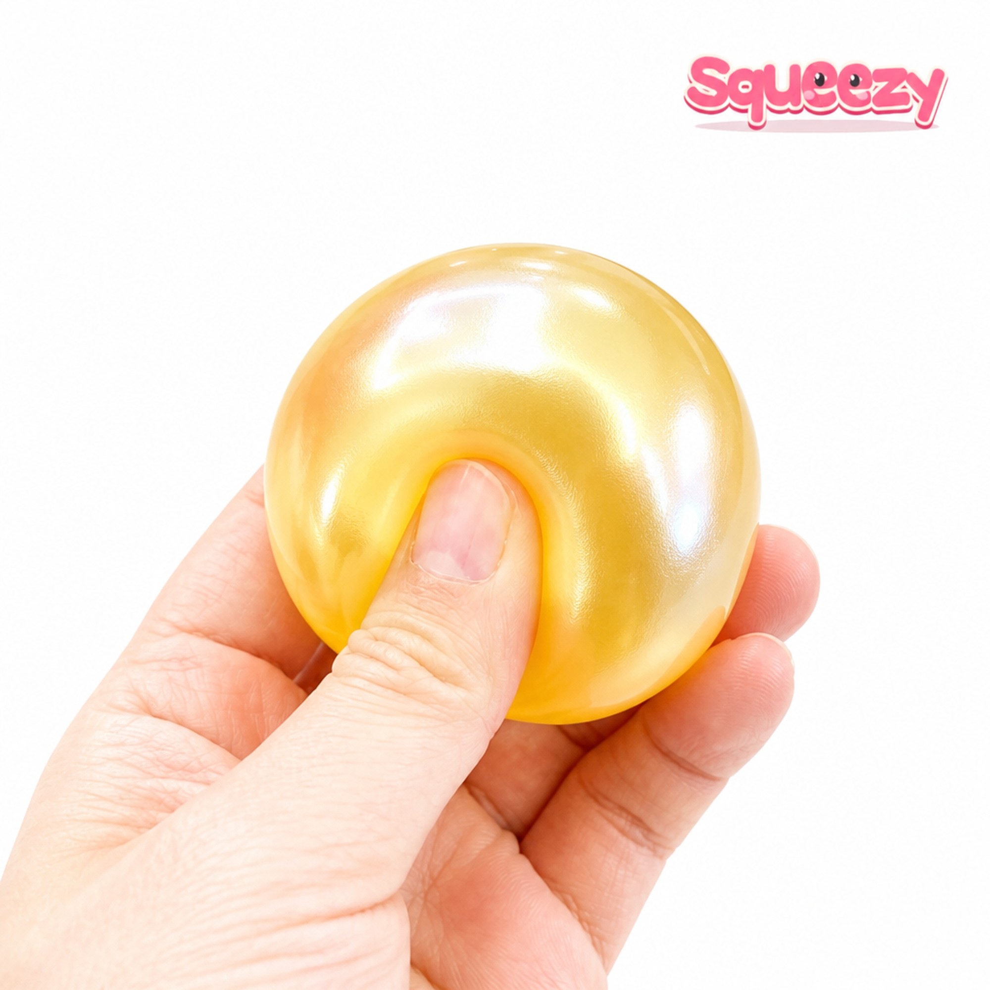 Pearl Oil Ball being squeezed