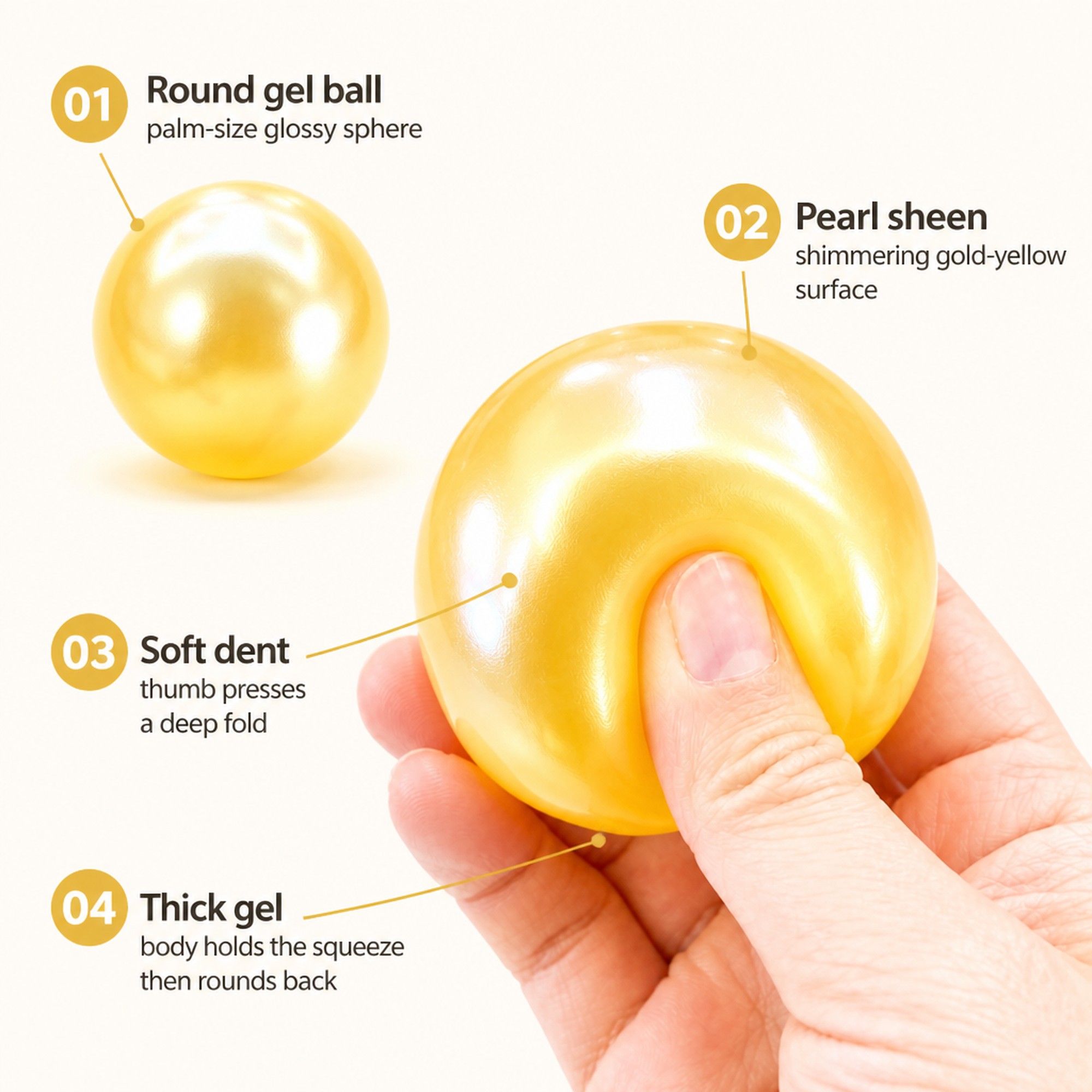 Pearl Oil Ball features