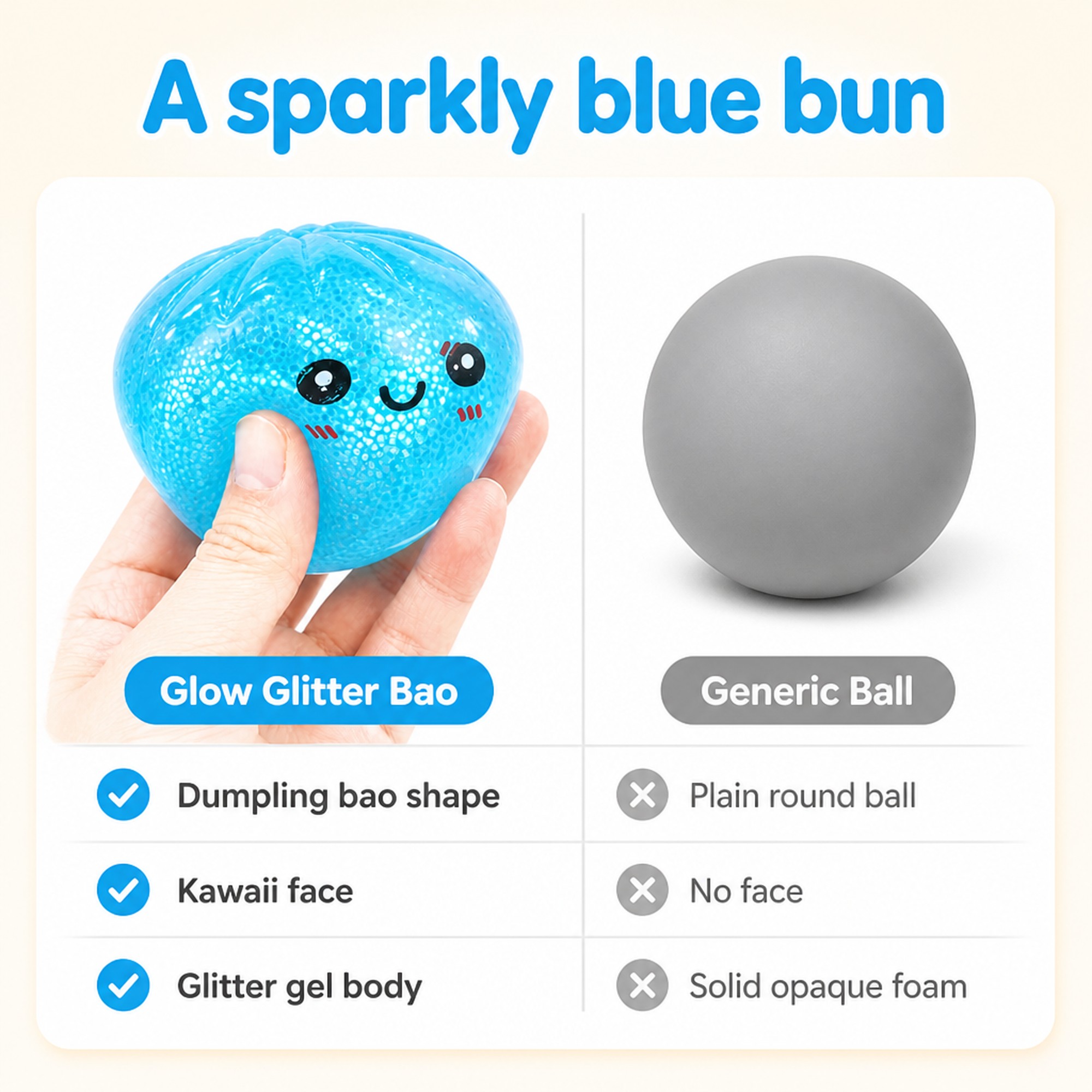 Glow Glitter Bao compared with other options