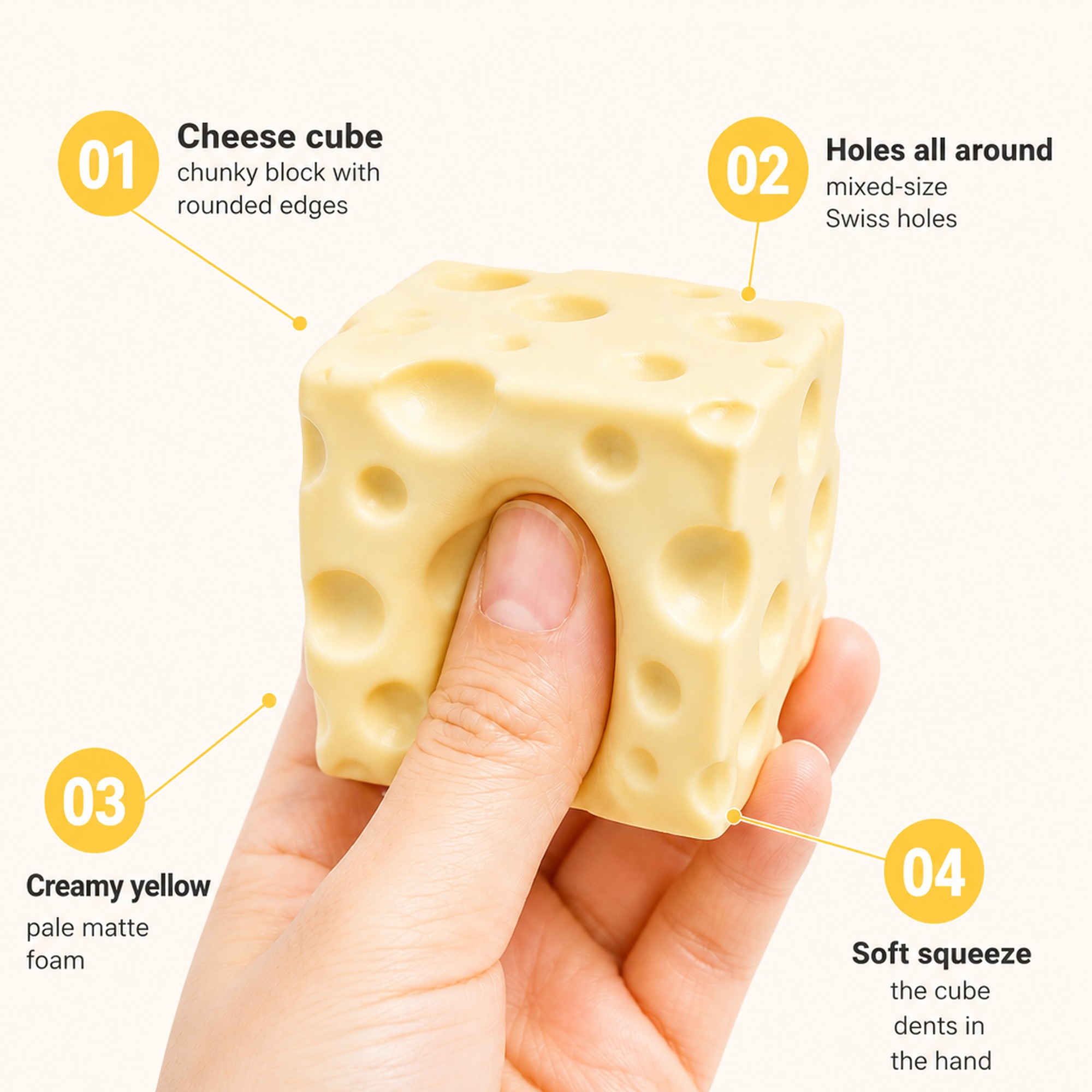 Swiss Cheese Cube features