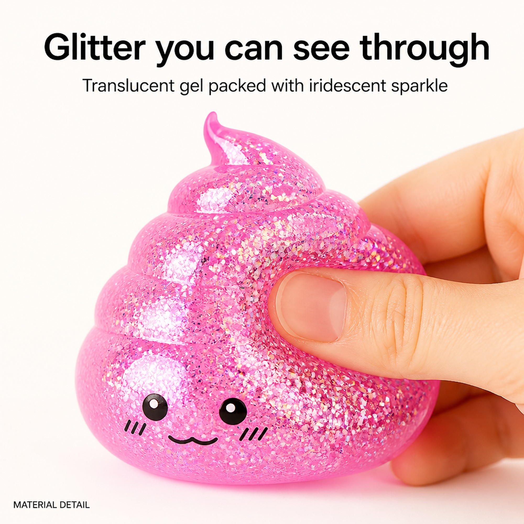 Pink Glitter Poop glitter gel