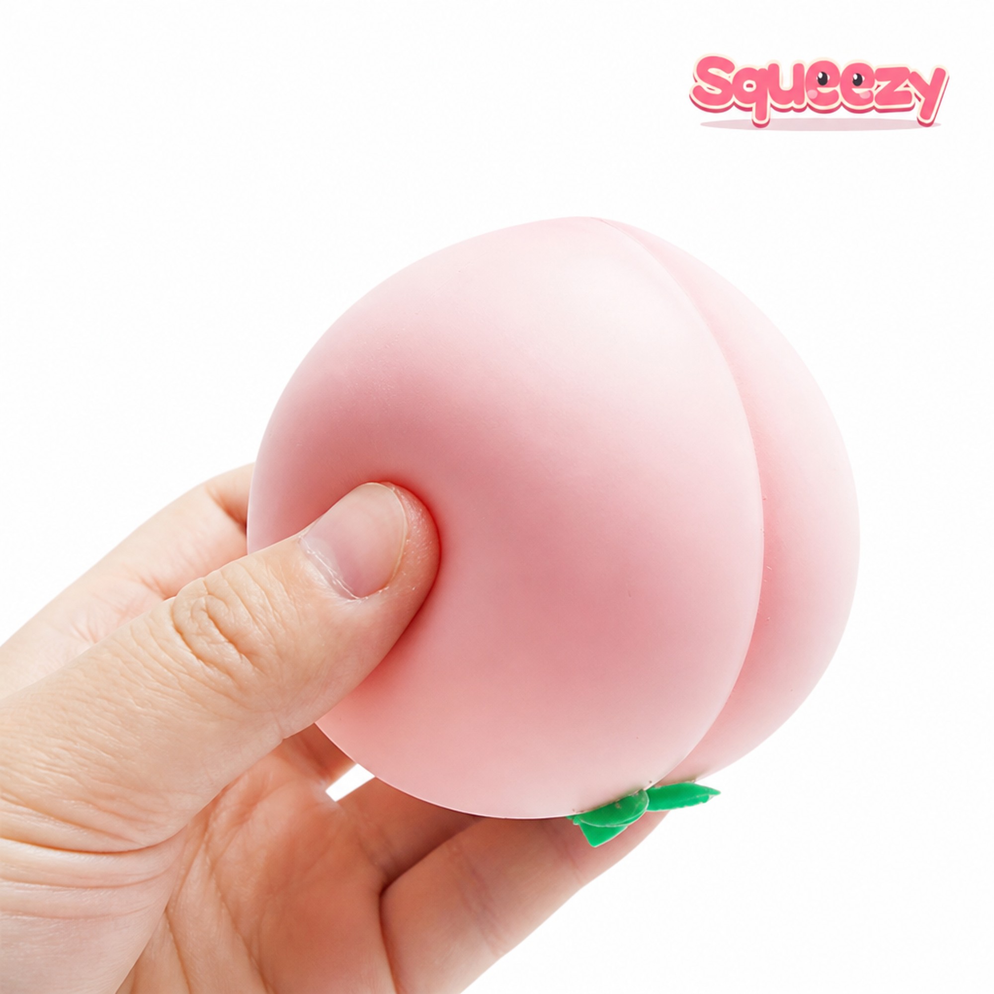 Blush Peach being squeezed