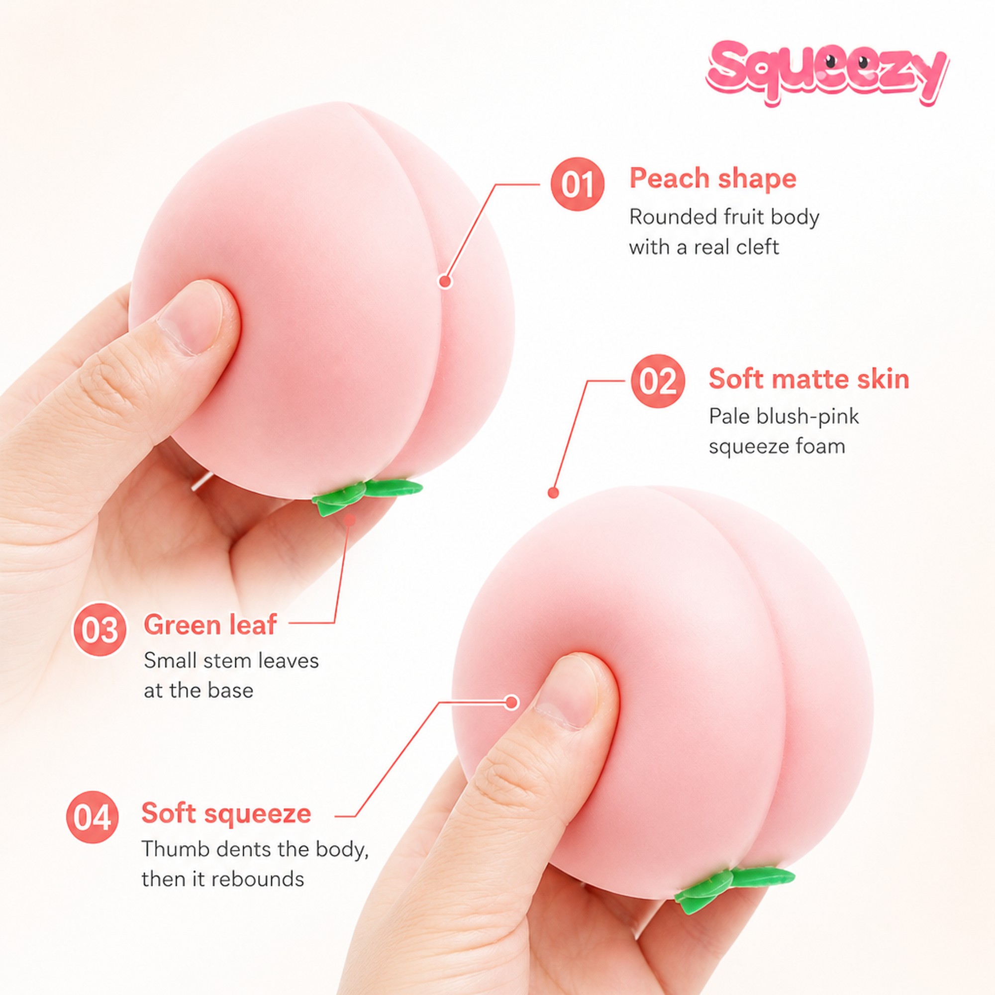 Blush Peach features