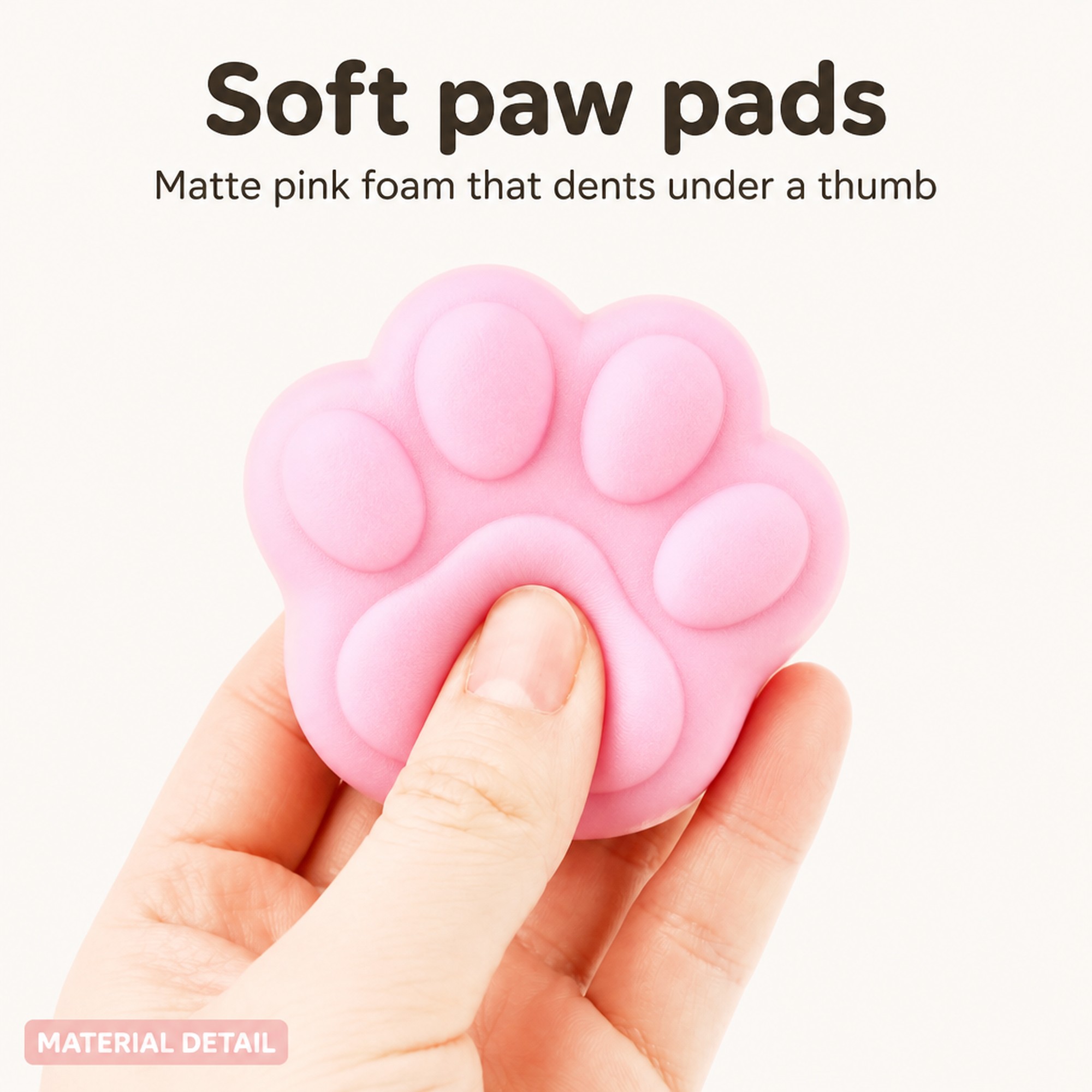 Pink Cat Paw foam squeeze