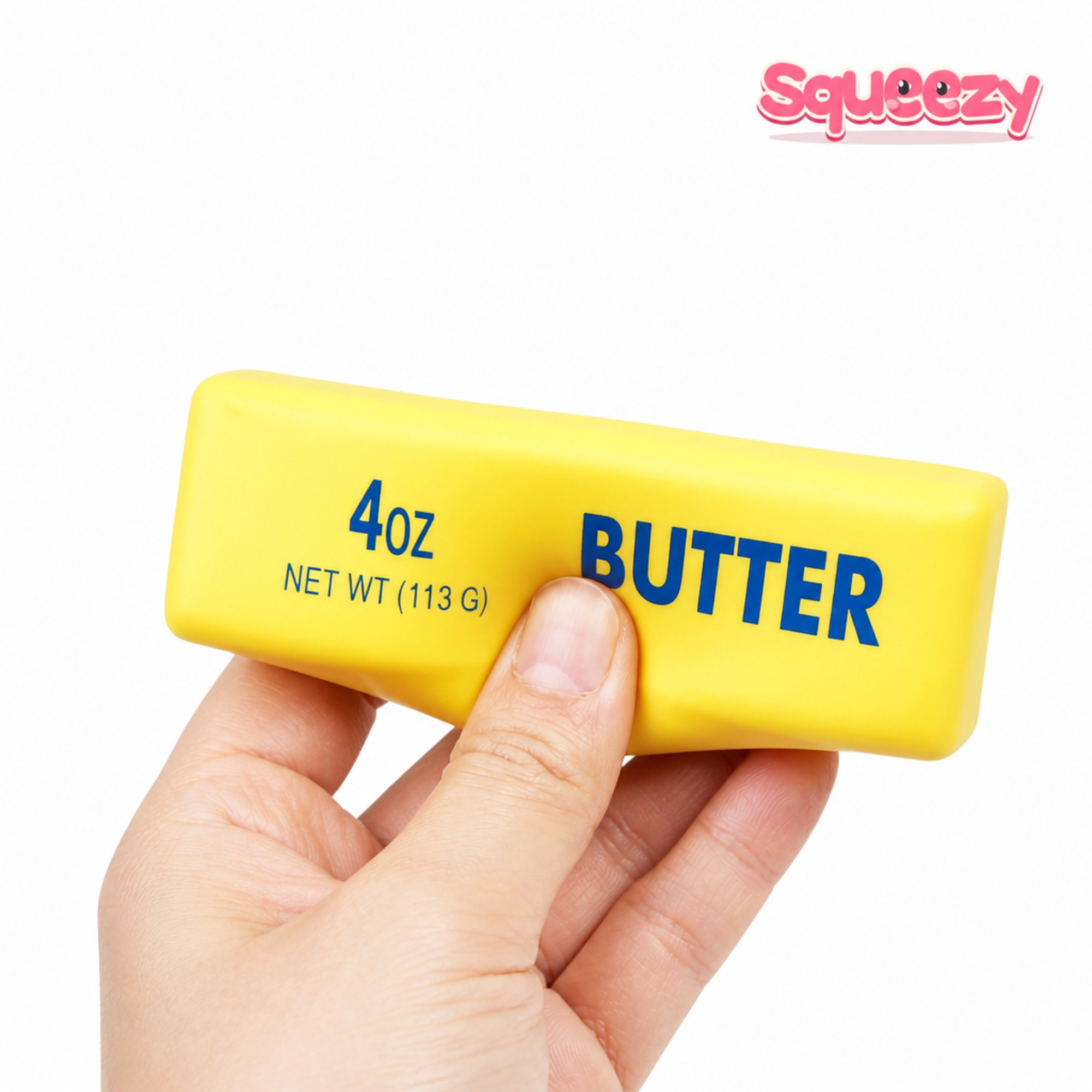 Yellow Butter Stick being squeezed