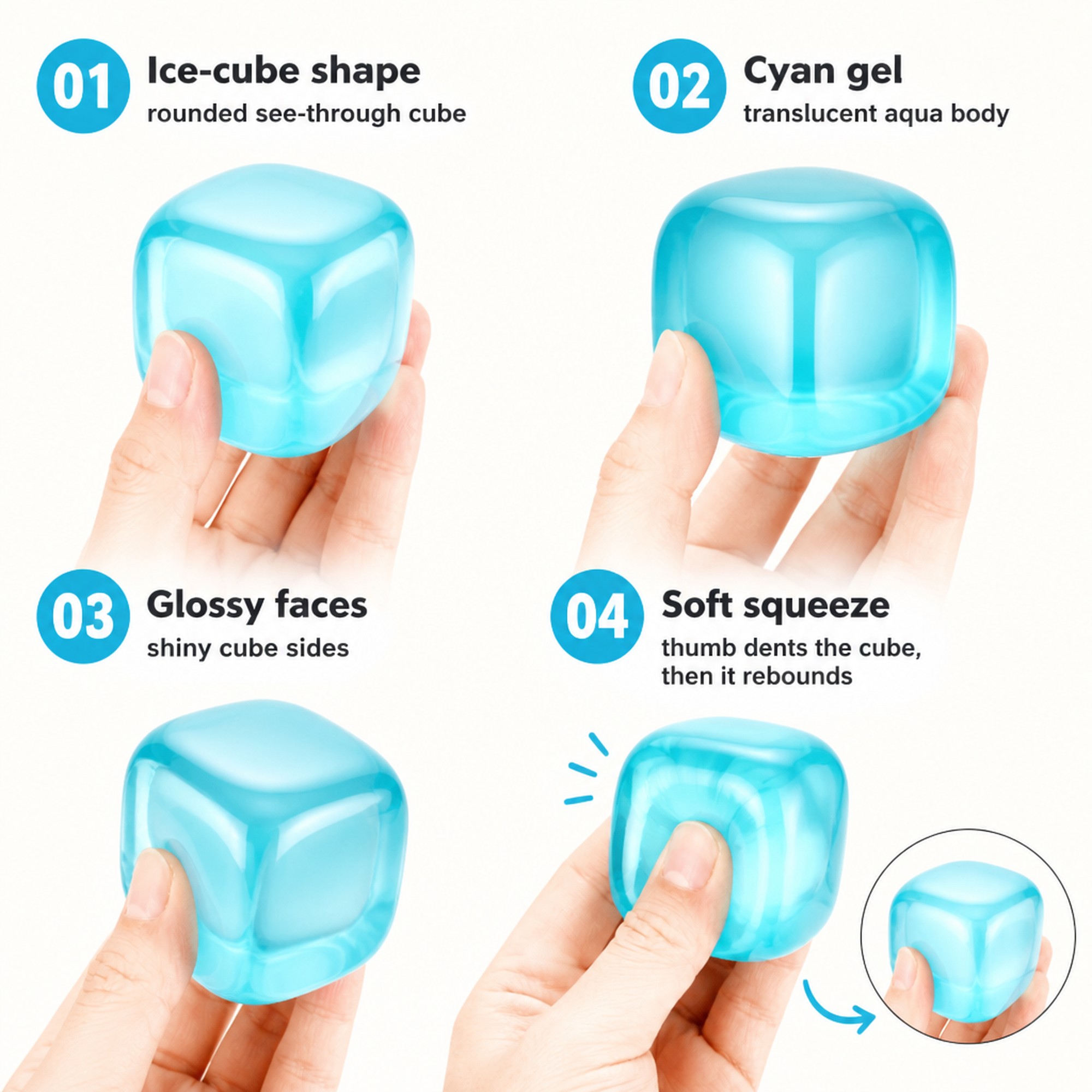 Cyan Ice Cube features