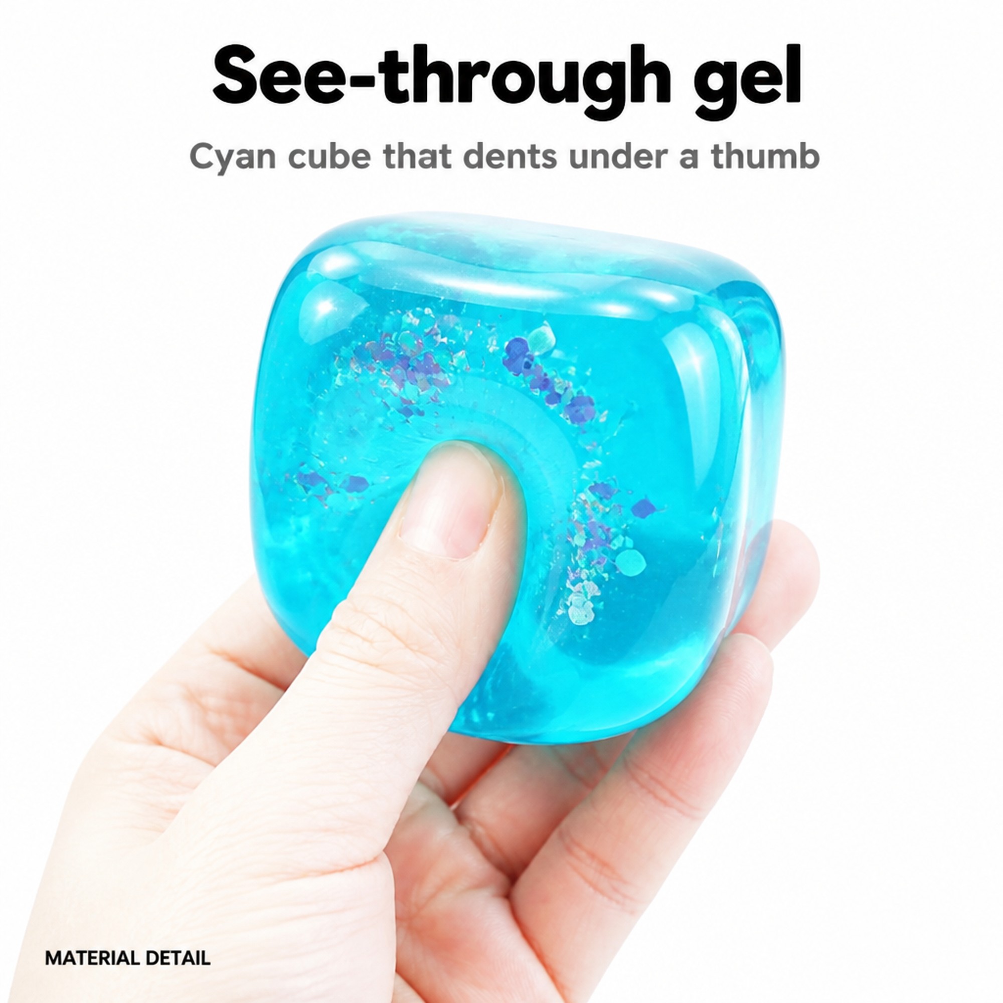 Cyan Ice Cube see-through gel