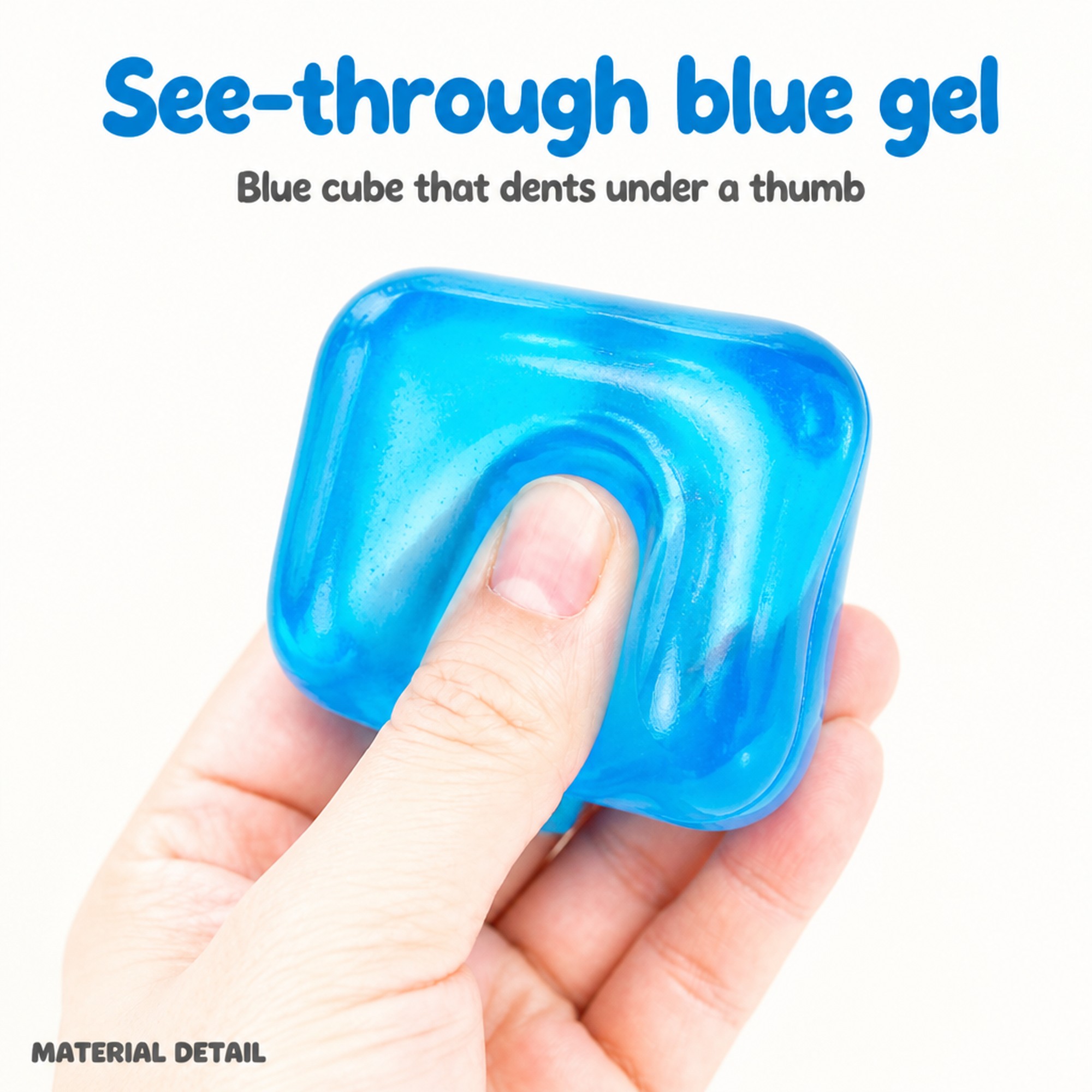 Blue Ice Cube see-through gel