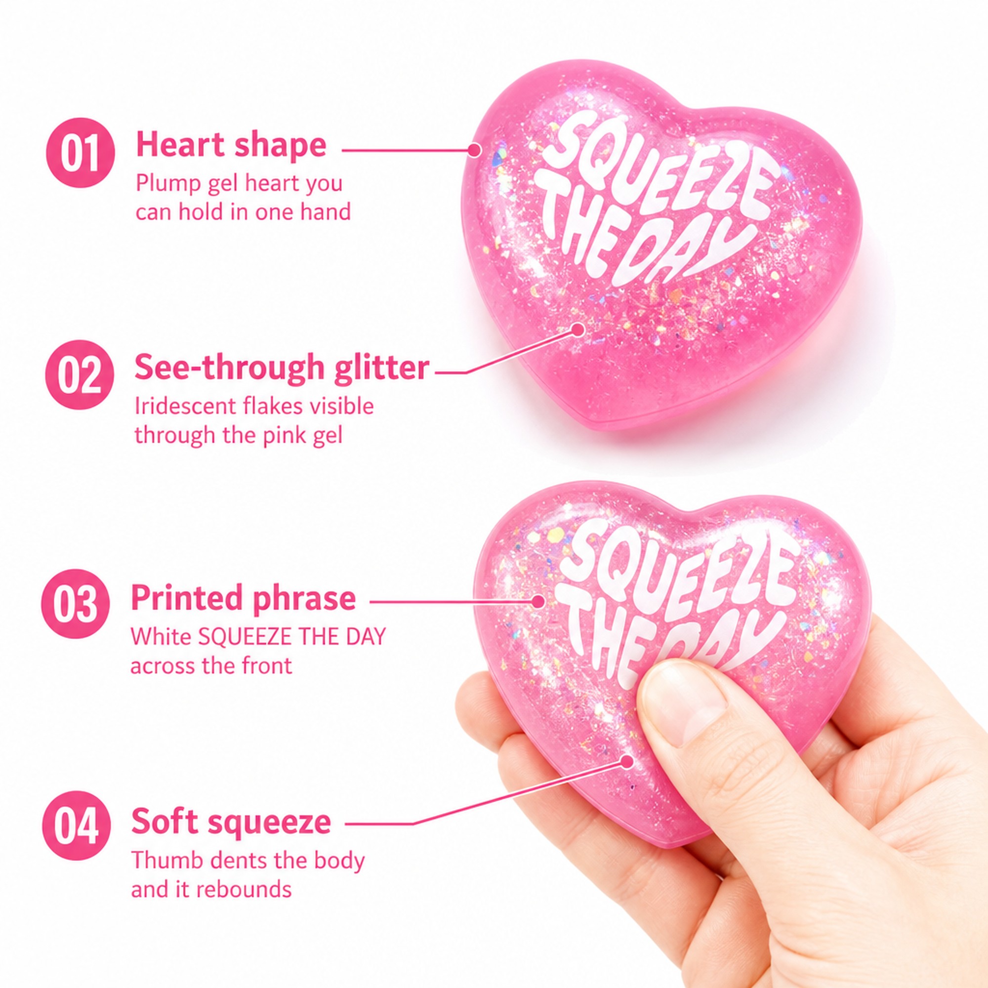 Glitter Heart features