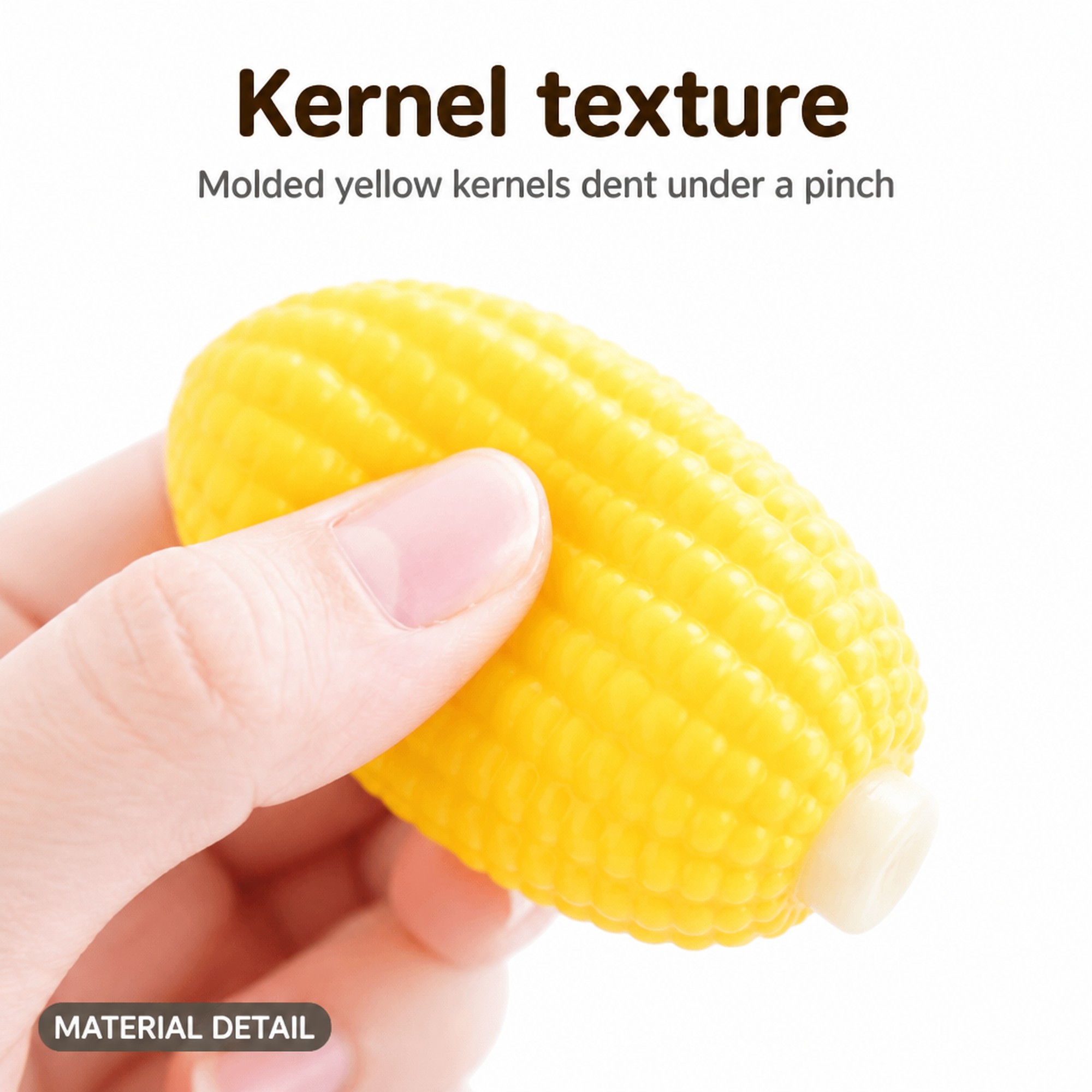 Corn Cob squeeze and kernels