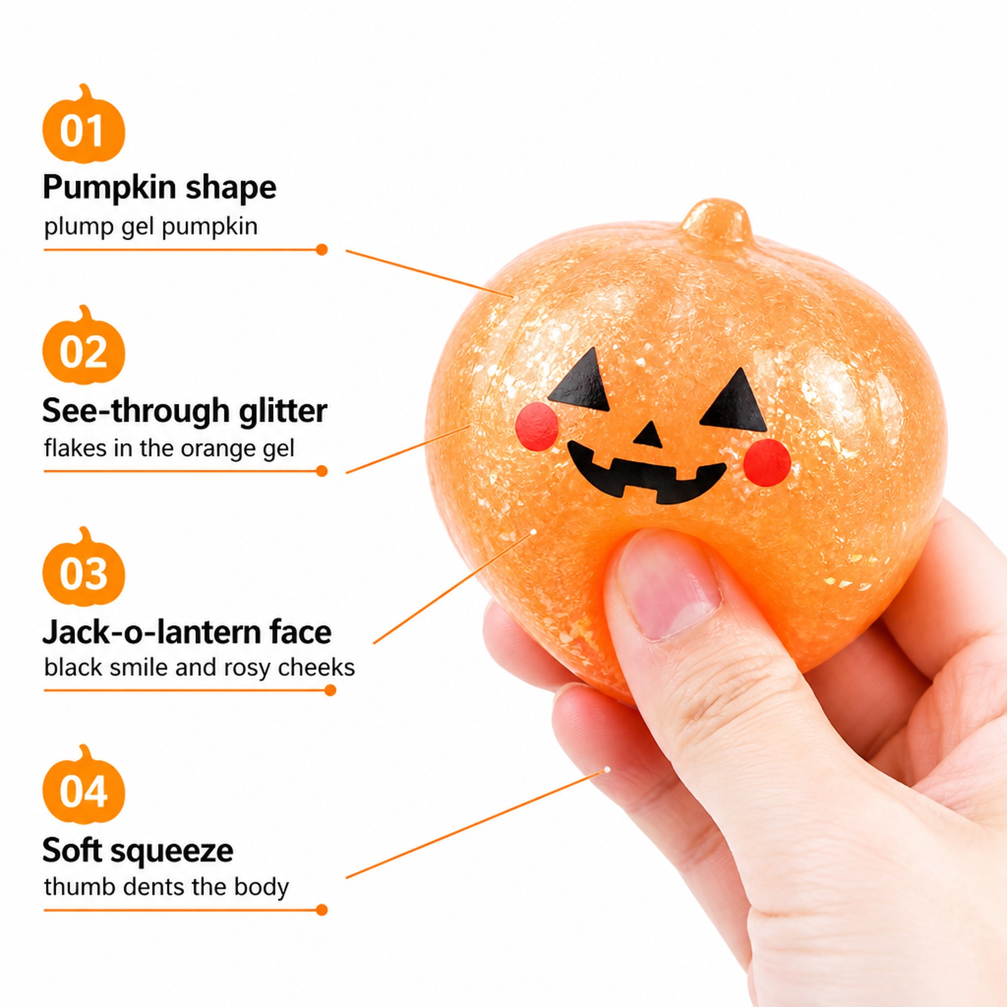 Glitter Pumpkin features