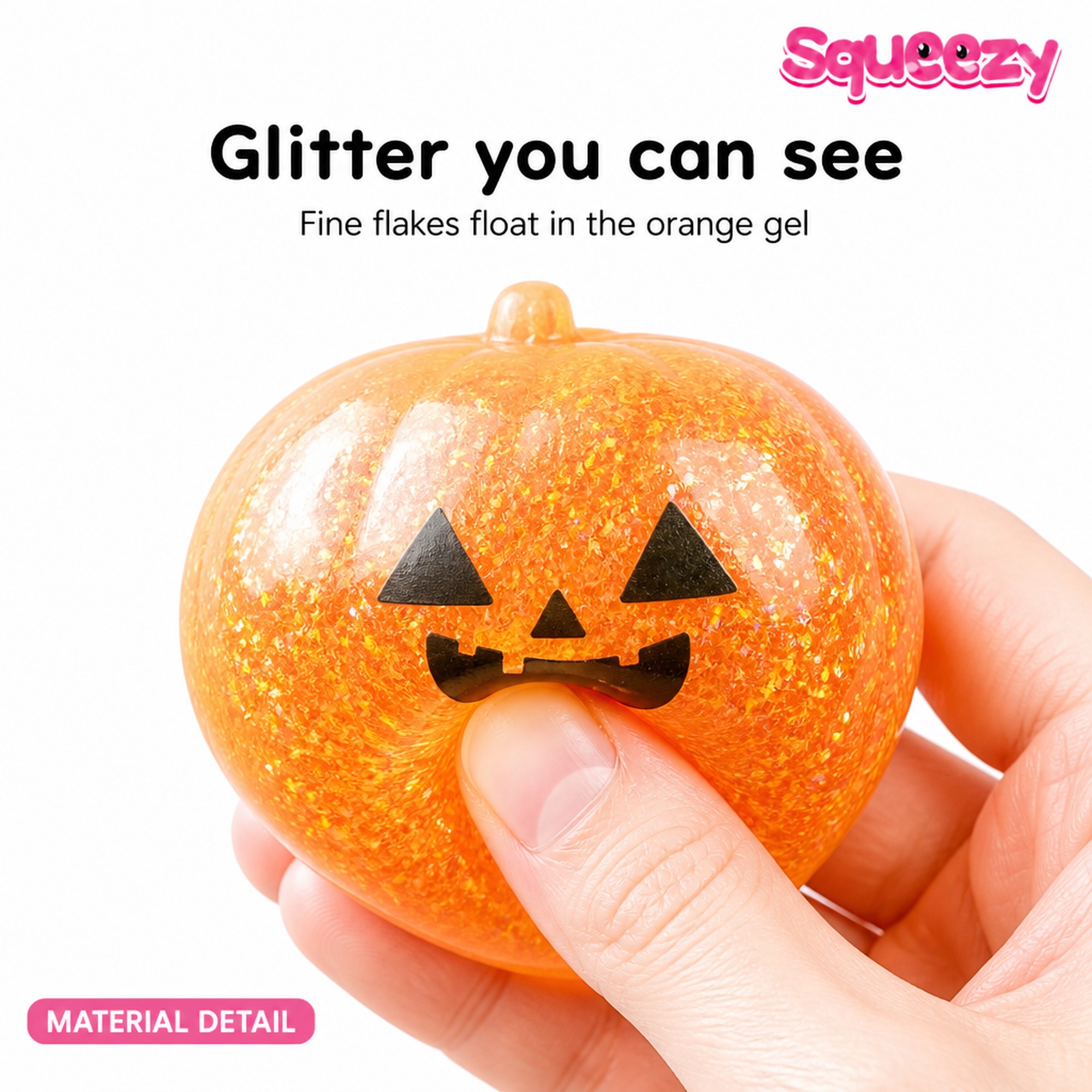 Glitter Pumpkin squeeze and glitter